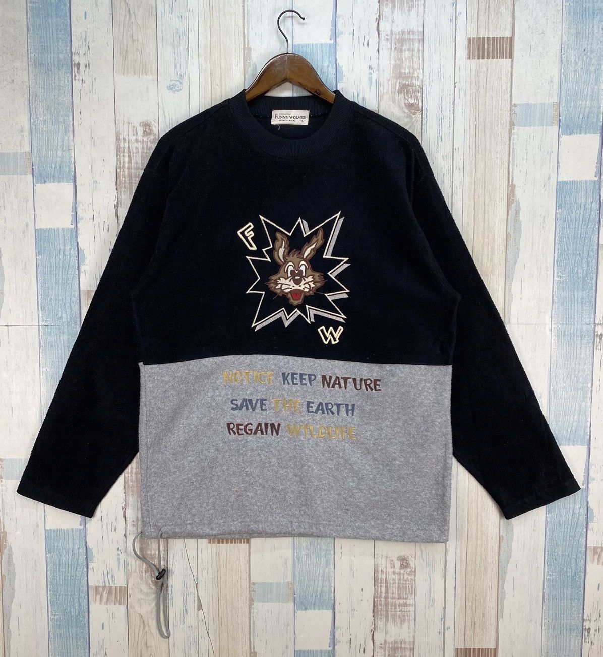 Cartoon Network Vintage Funny Wolves Fleece Size US L / EU 52-54 / 3 - 1 Thumbnail