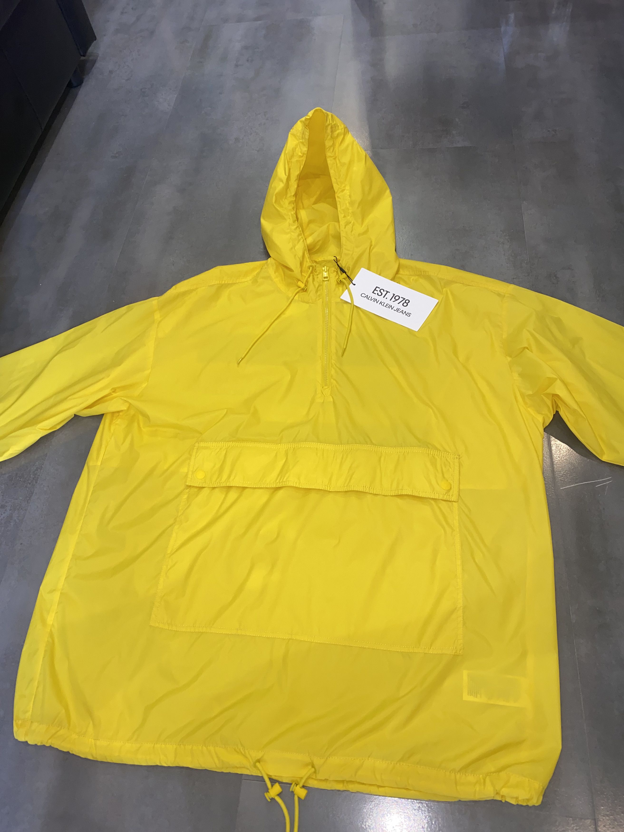 Calvin Klein × Calvin Klein 205W39NYC × Raf Simons DSWT! Calvin Klein Statement Logo Yellow Anorak Jacket Size US XL / EU 56 / 4 - 9 Thumbnail