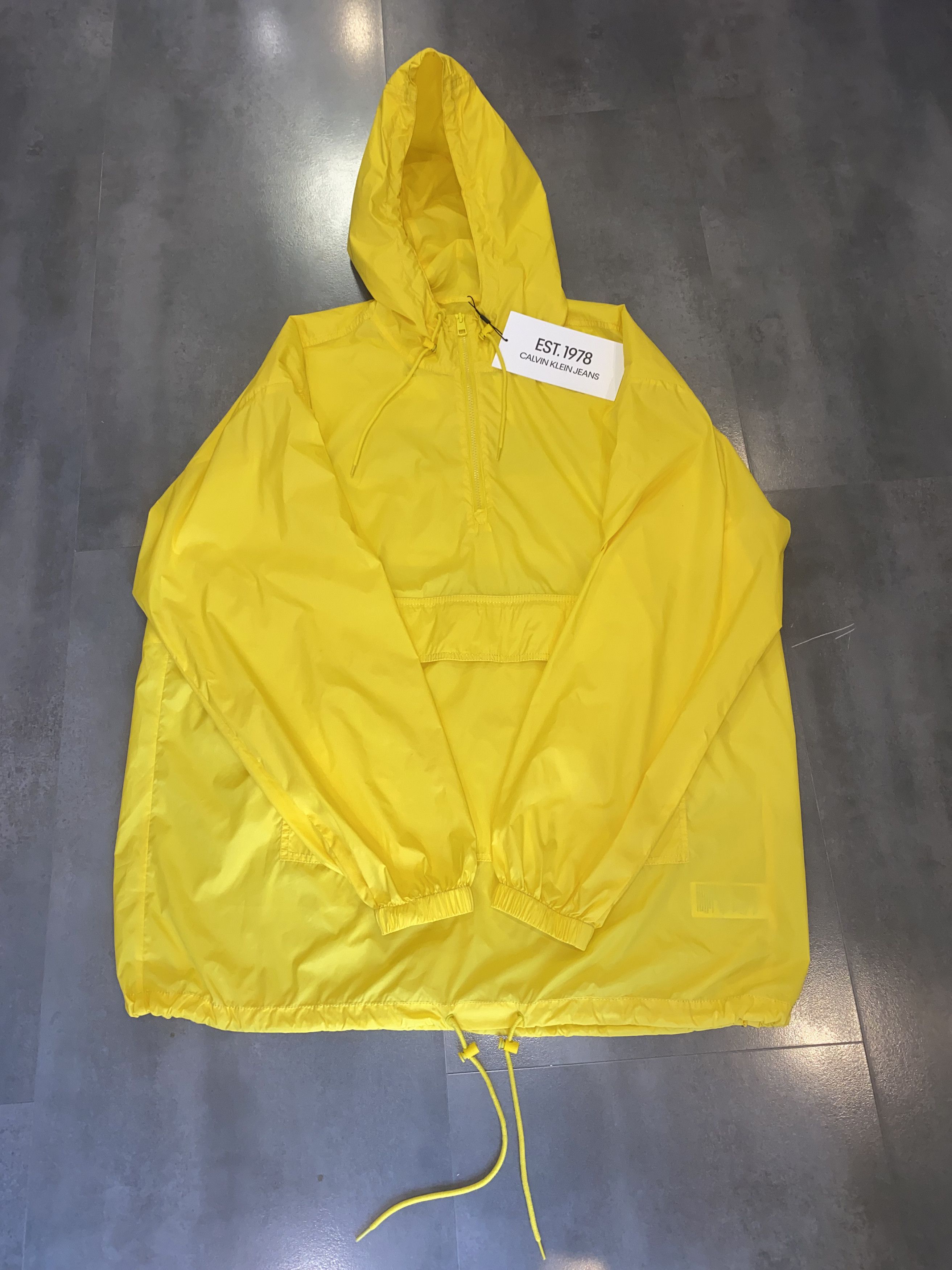 Calvin Klein × Calvin Klein 205W39NYC × Raf Simons DSWT! Calvin Klein Statement Logo Yellow Anorak Jacket Size US XL / EU 56 / 4 - 10 Thumbnail