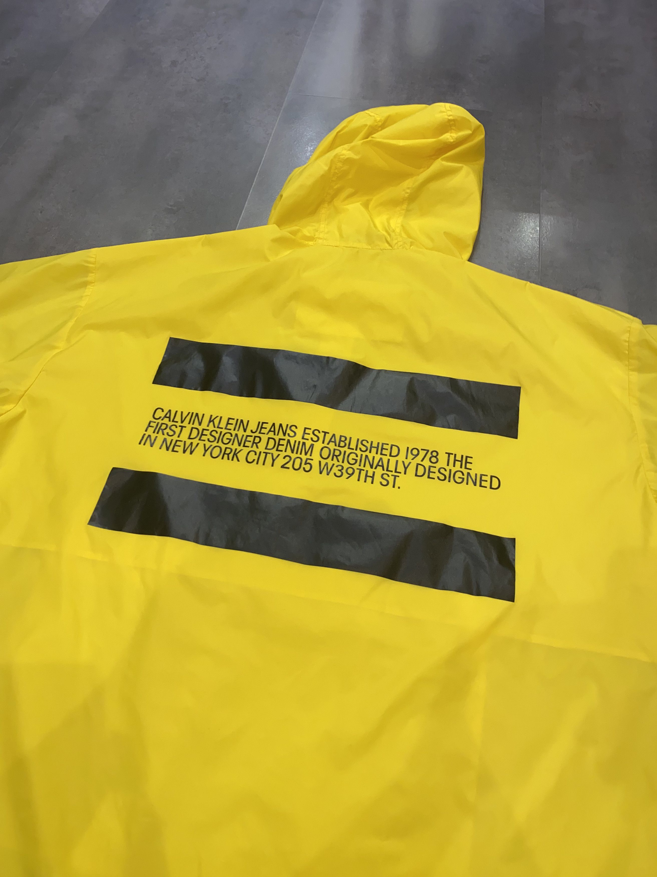 Calvin Klein × Calvin Klein 205W39NYC × Raf Simons DSWT! Calvin Klein Statement Logo Yellow Anorak Jacket Size US XL / EU 56 / 4 - 11 Thumbnail