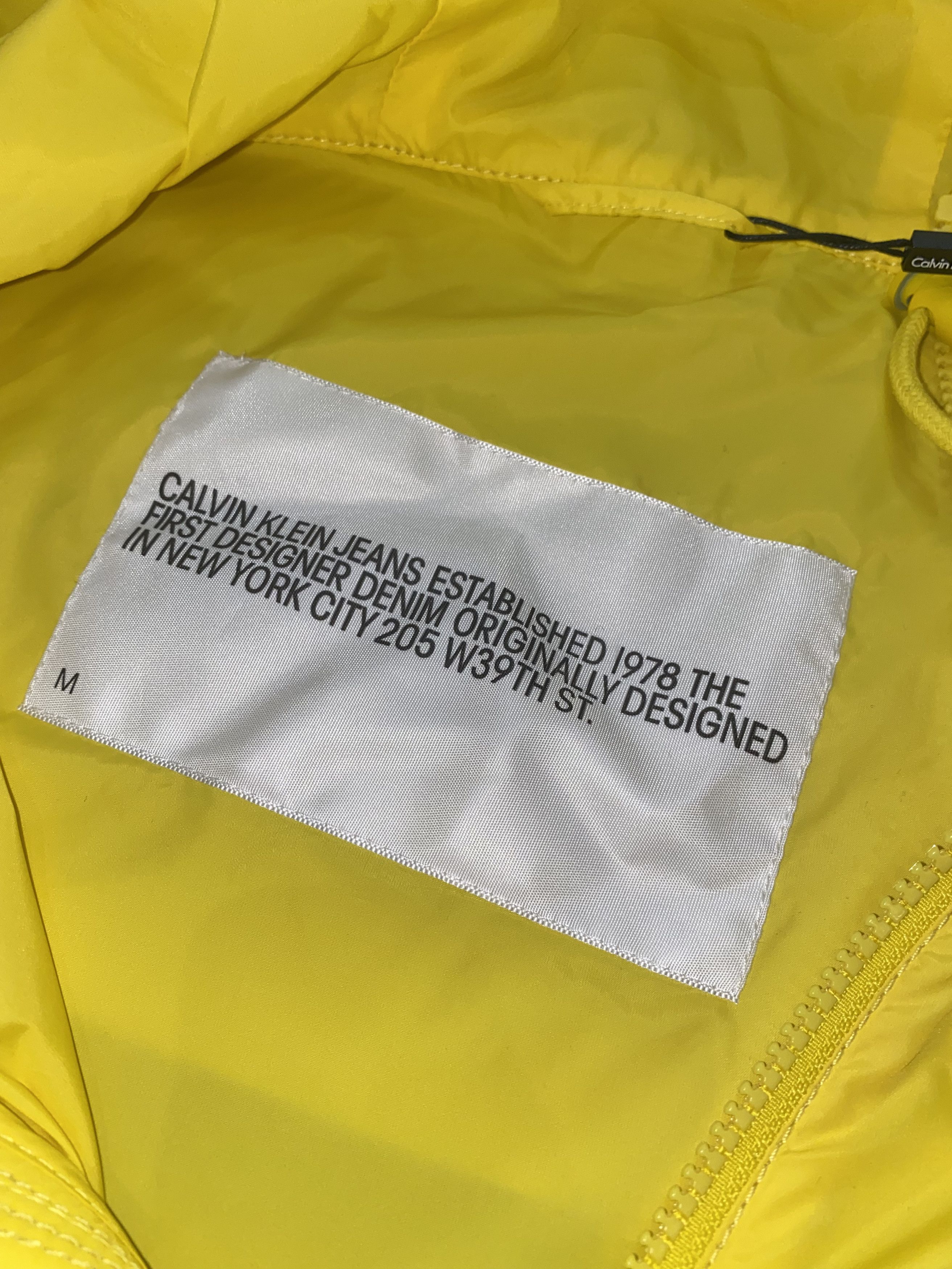 Calvin Klein × Calvin Klein 205W39NYC × Raf Simons DSWT! Calvin Klein Statement Logo Yellow Anorak Jacket Size US XL / EU 56 / 4 - 16 Thumbnail