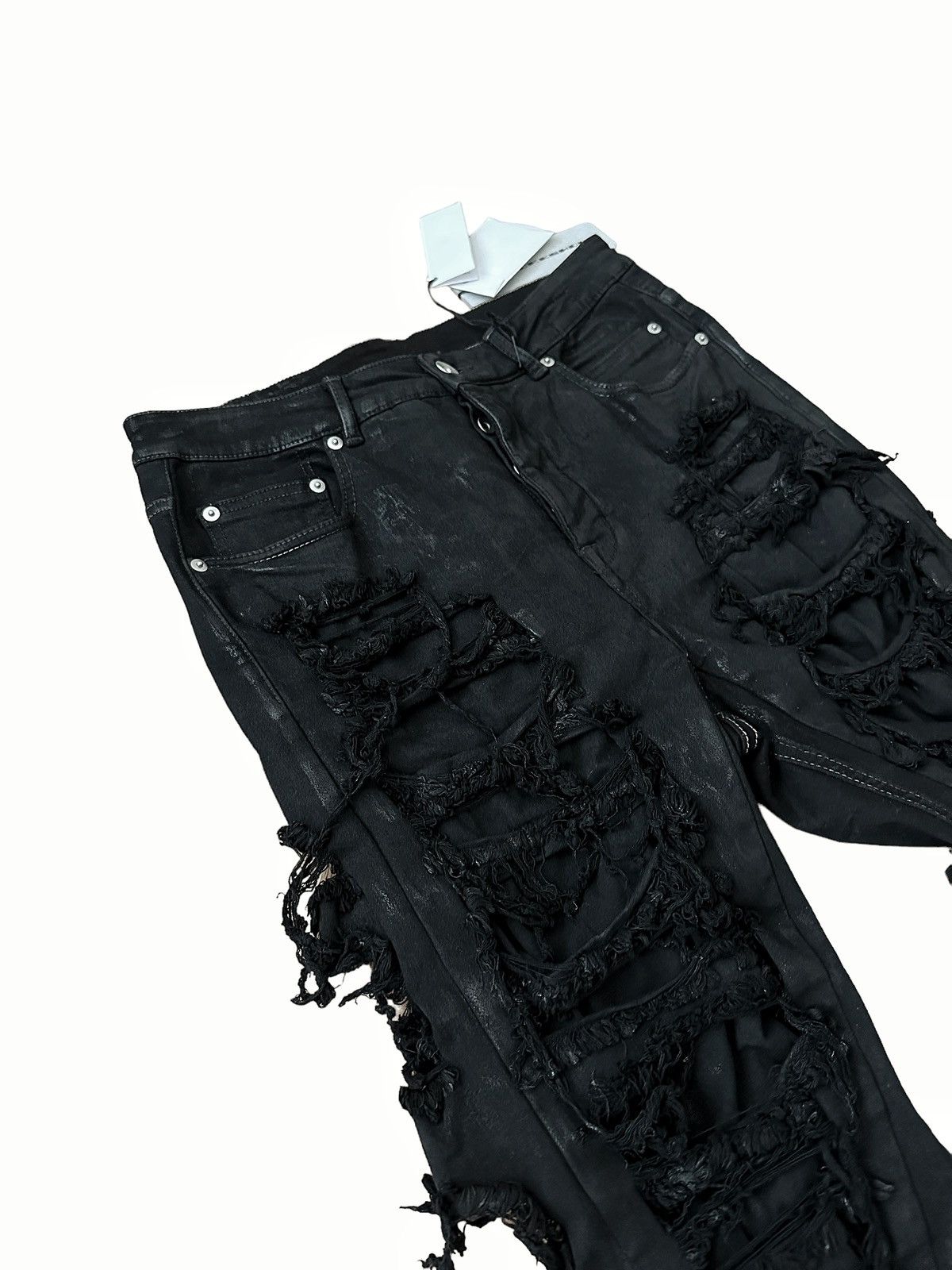 Rick Owens × Rick Owens Drkshdw Detroit Cut Destroyed Distressed Denim Size US 30 / EU 46 - 3 Thumbnail