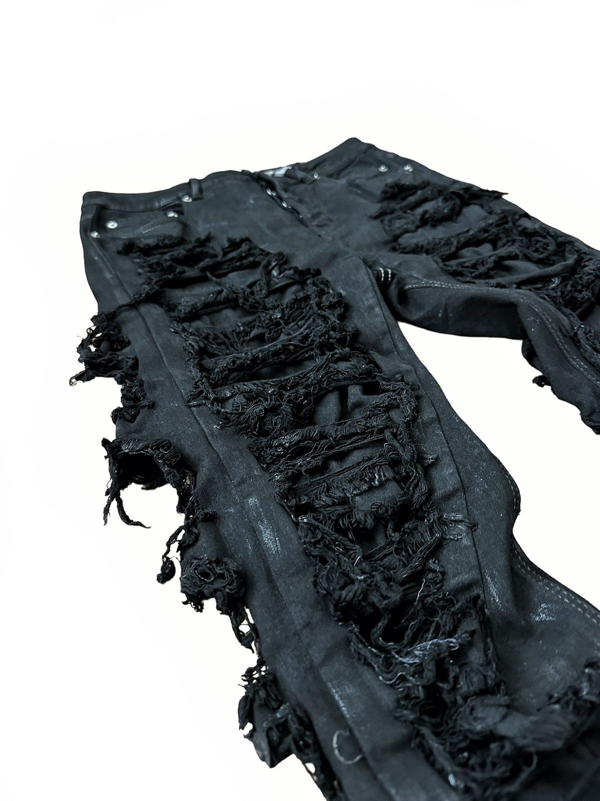 Rick Owens × Rick Owens Drkshdw Detroit Cut Destroyed Distressed Denim Size US 30 / EU 46 - 8 Thumbnail