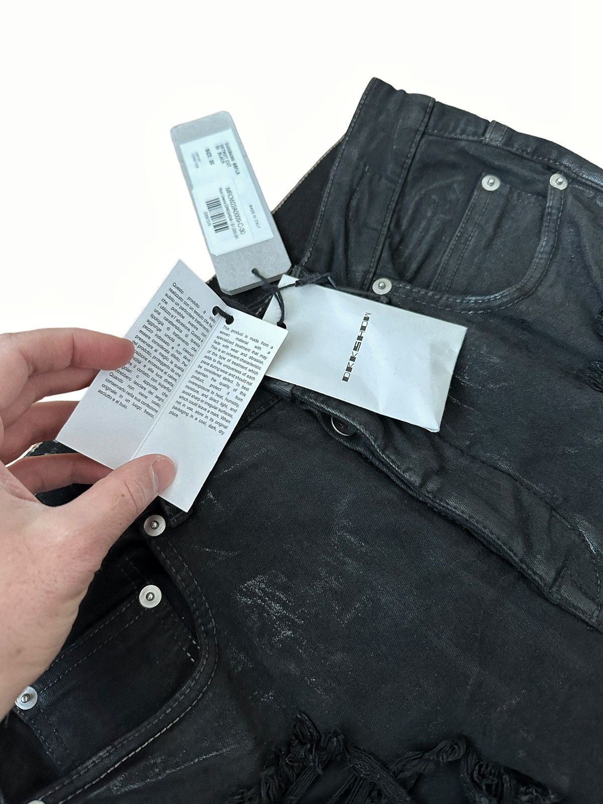 Rick Owens × Rick Owens Drkshdw Detroit Cut Destroyed Distressed Denim Size US 30 / EU 46 - 6 Thumbnail