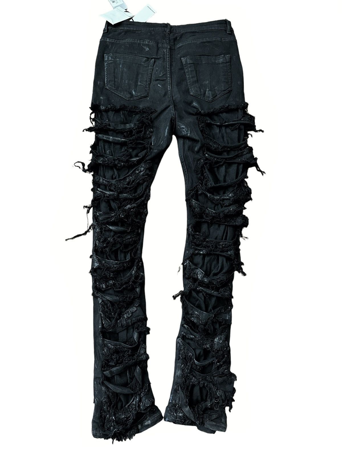 Rick Owens × Rick Owens Drkshdw Detroit Cut Destroyed Distressed Denim Size US 30 / EU 46 - 10 Thumbnail
