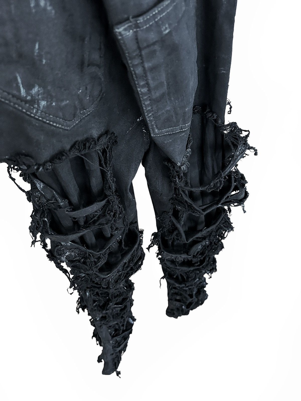 Rick Owens × Rick Owens Drkshdw Detroit Cut Destroyed Distressed Denim Size US 30 / EU 46 - 17 Thumbnail