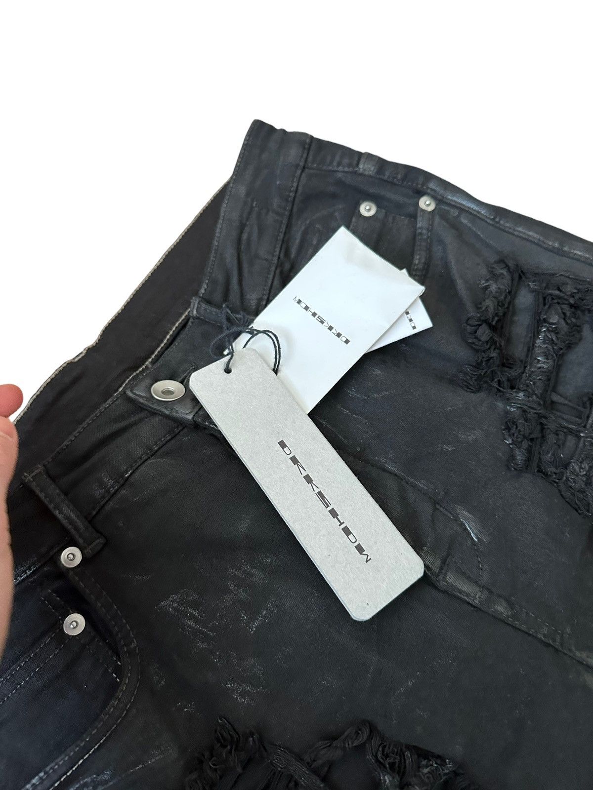 Rick Owens × Rick Owens Drkshdw Detroit Cut Destroyed Distressed Denim Size US 30 / EU 46 - 5 Thumbnail