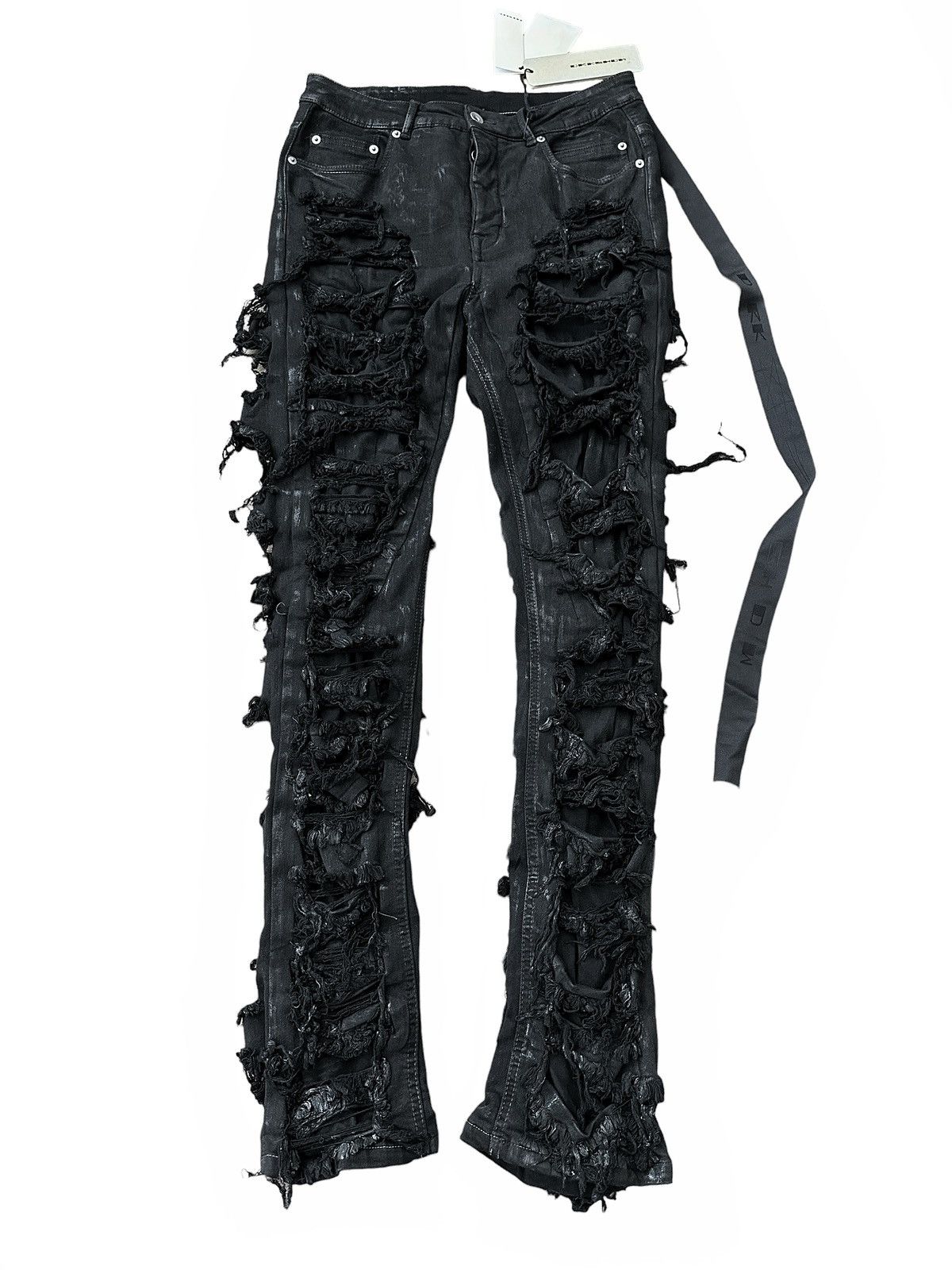 Rick Owens × Rick Owens Drkshdw Detroit Cut Destroyed Distressed Denim Size US 30 / EU 46 - 1 Thumbnail