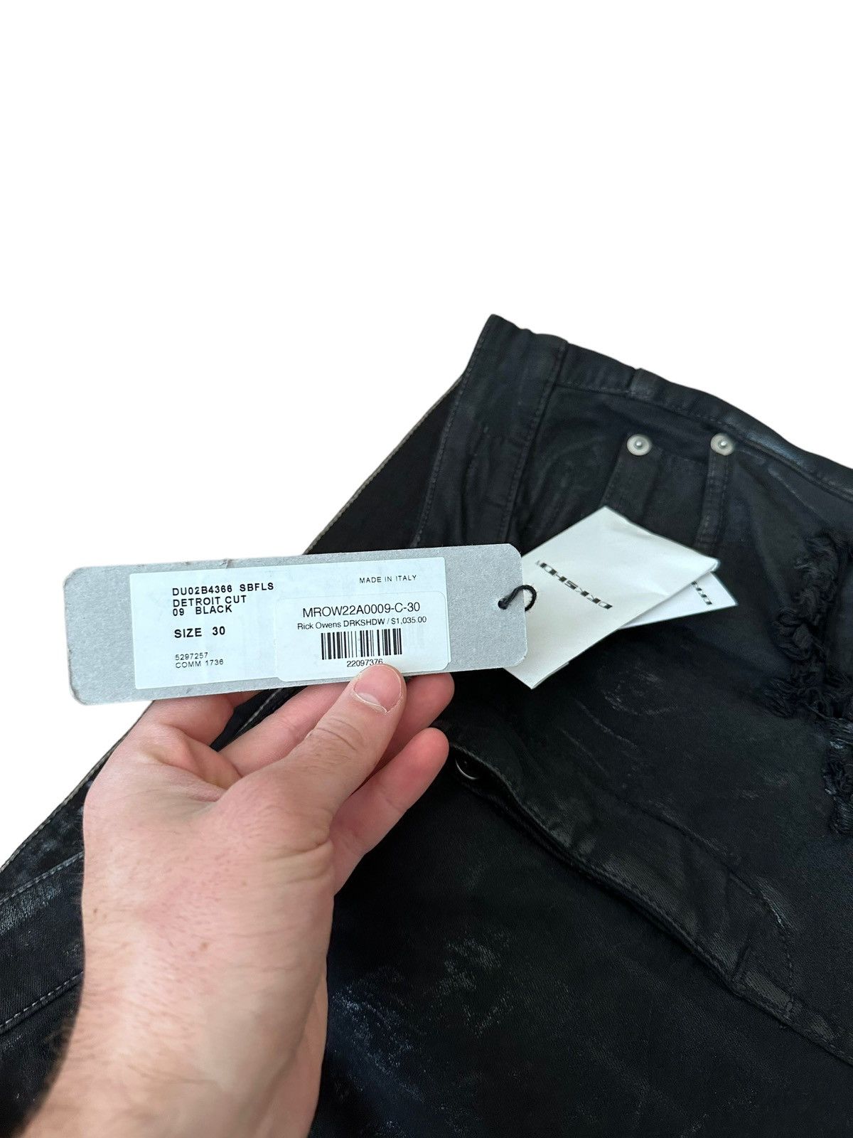 Rick Owens × Rick Owens Drkshdw Detroit Cut Destroyed Distressed Denim Size US 30 / EU 46 - 4 Thumbnail