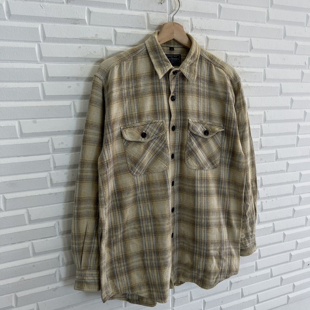 Flannel × Japanese Brand VINTAGE BILLY STONE’S TARTAN DESIGN FLANNEL DOUBLE POCKET Size US M / EU 48-50 / 2 - 5 Thumbnail