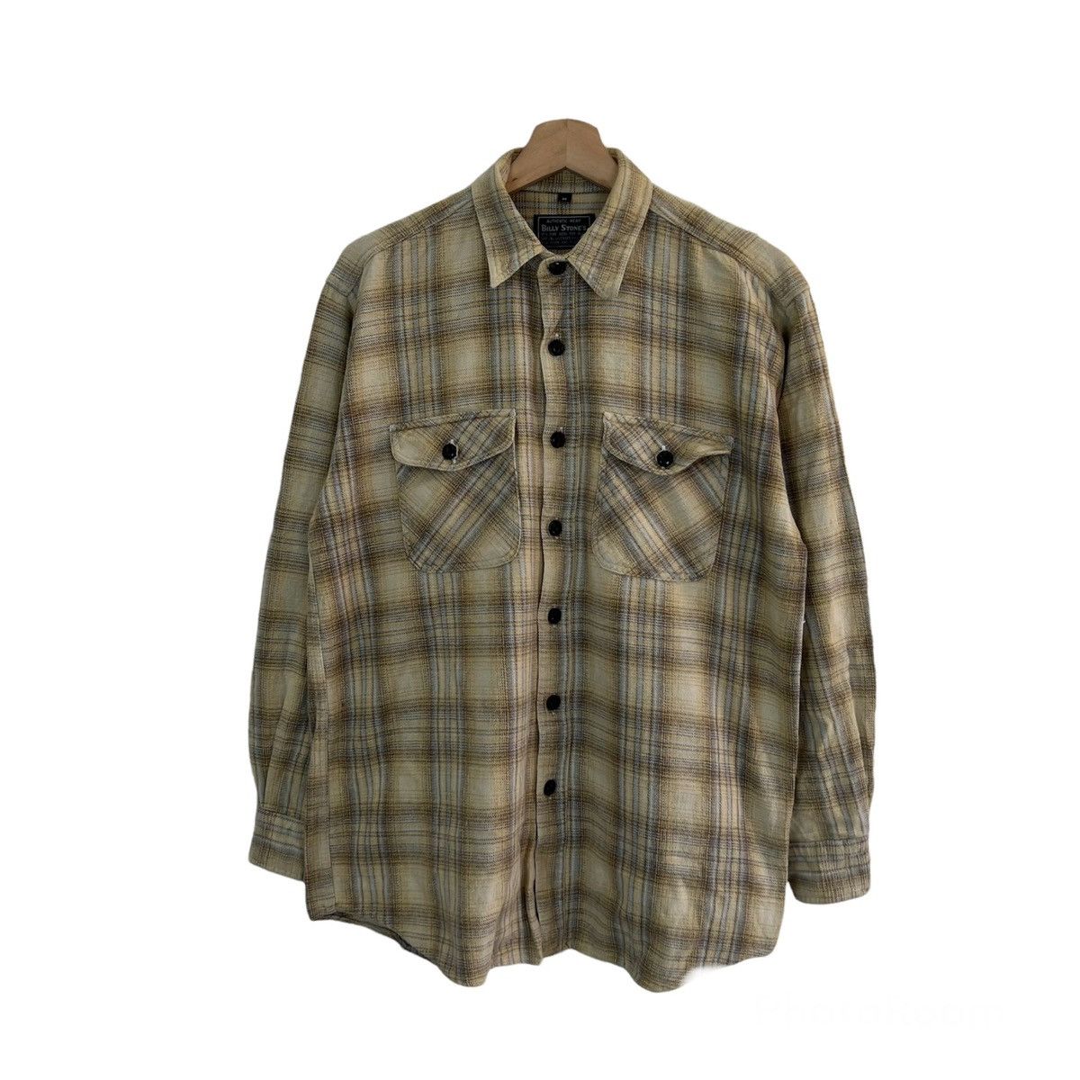 Flannel × Japanese Brand VINTAGE BILLY STONE’S TARTAN DESIGN FLANNEL DOUBLE POCKET Size US M / EU 48-50 / 2 - 1 Thumbnail