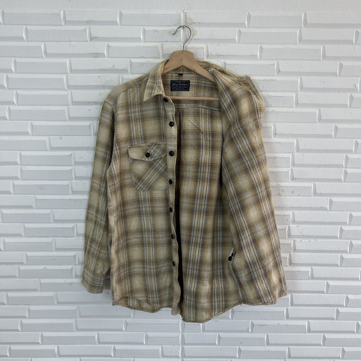 Flannel × Japanese Brand VINTAGE BILLY STONE’S TARTAN DESIGN FLANNEL DOUBLE POCKET Size US M / EU 48-50 / 2 - 10 Thumbnail