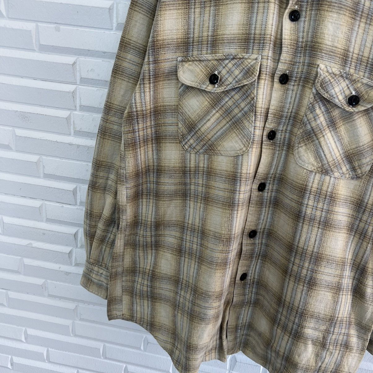 Flannel × Japanese Brand VINTAGE BILLY STONE’S TARTAN DESIGN FLANNEL DOUBLE POCKET Size US M / EU 48-50 / 2 - 4 Thumbnail
