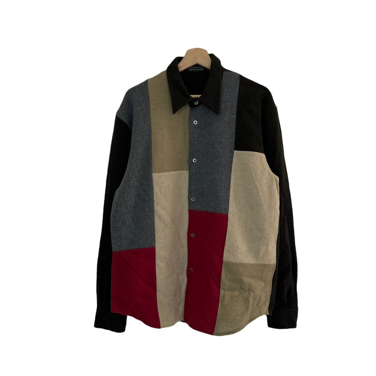 Japanese Brand VINTAGE BARNEYS NEWYORK PATCHWORK MIX COLOUR SHIRTS Size US M / EU 48-50 / 2 - 1 Thumbnail