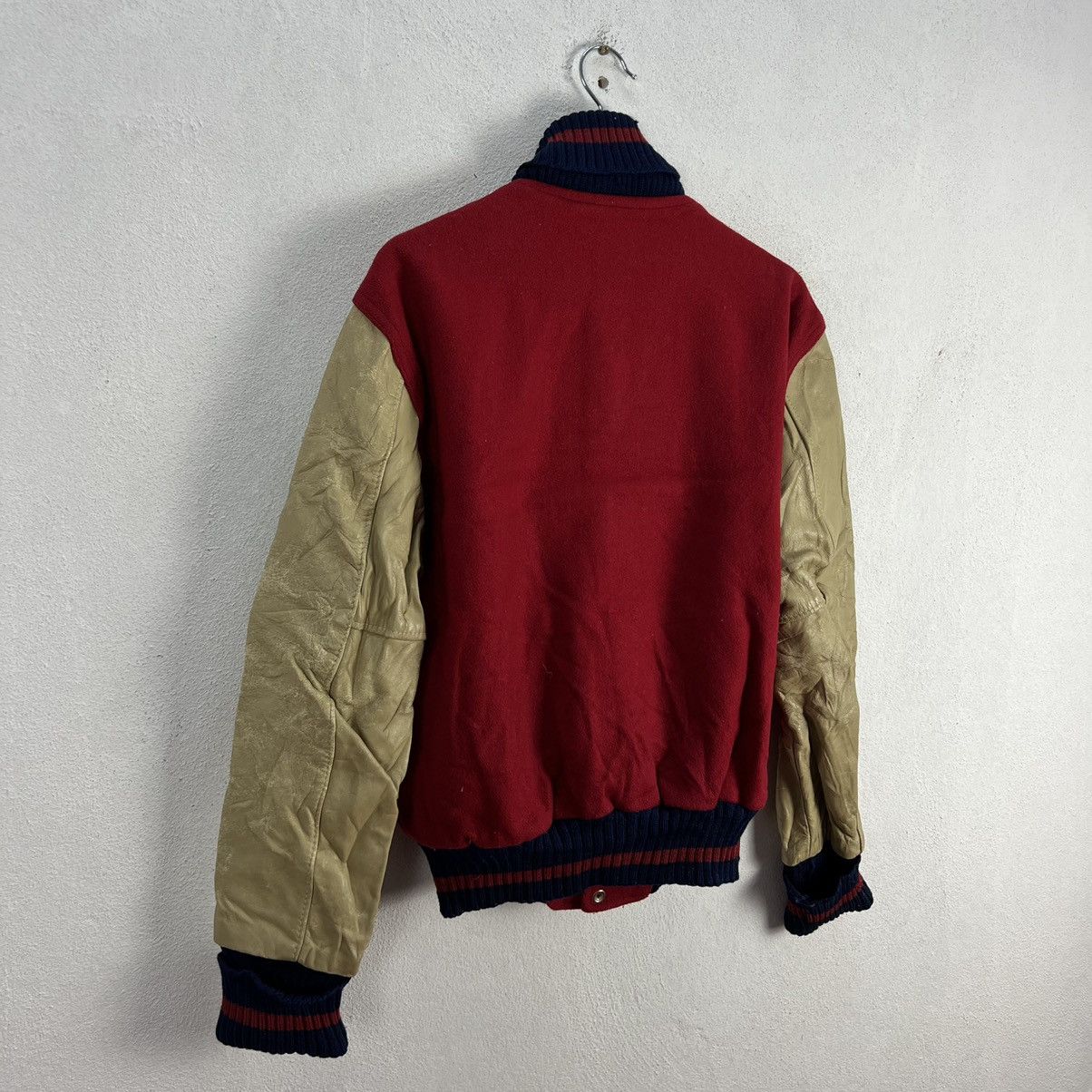 Japanese Brand VINTAGE VARSITY JACKET LA SALLE CHRISTIAN BROTHERS LEATHER Size US M / EU 48-50 / 2 - 7 Thumbnail