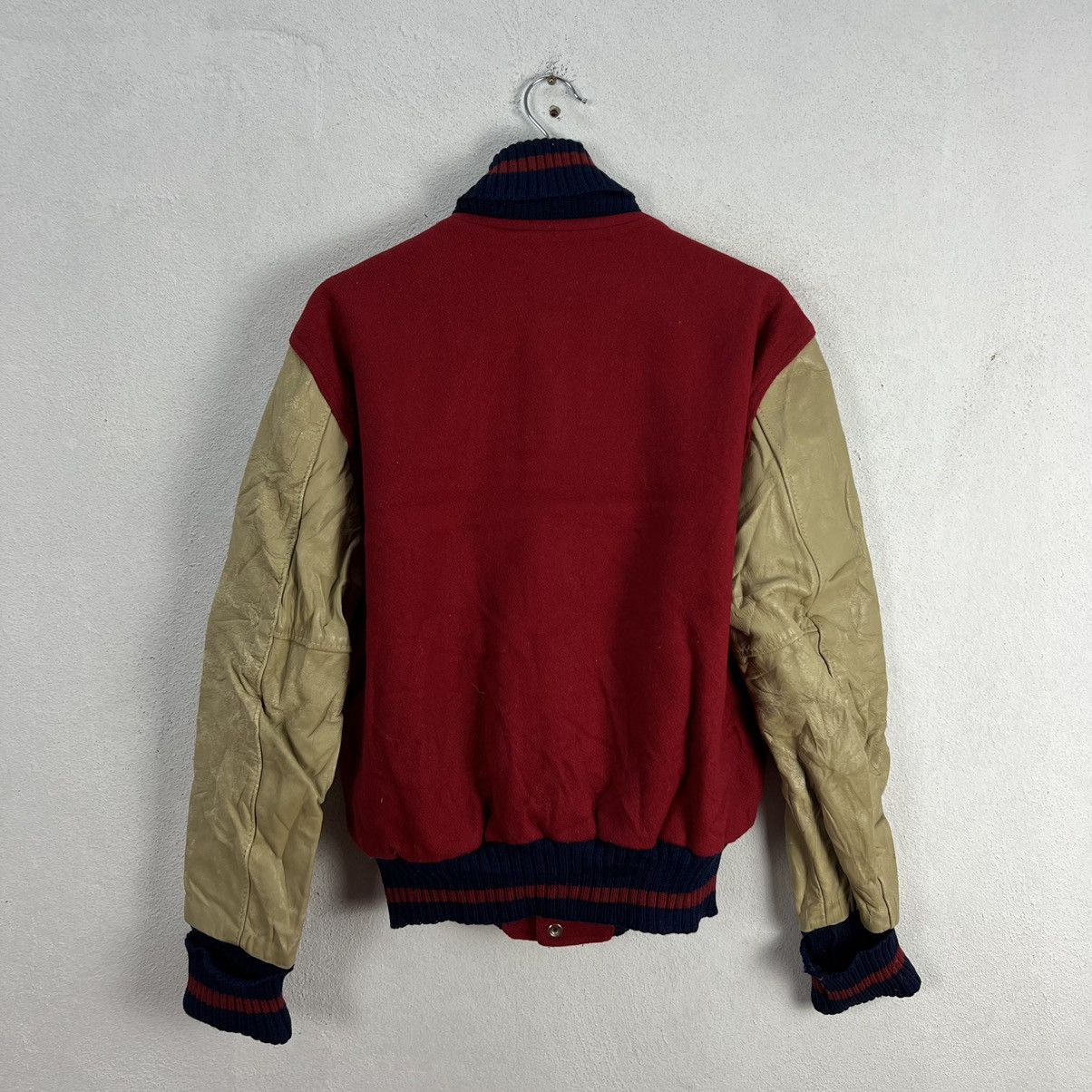Japanese Brand VINTAGE VARSITY JACKET LA SALLE CHRISTIAN BROTHERS LEATHER Size US M / EU 48-50 / 2 - 6 Thumbnail
