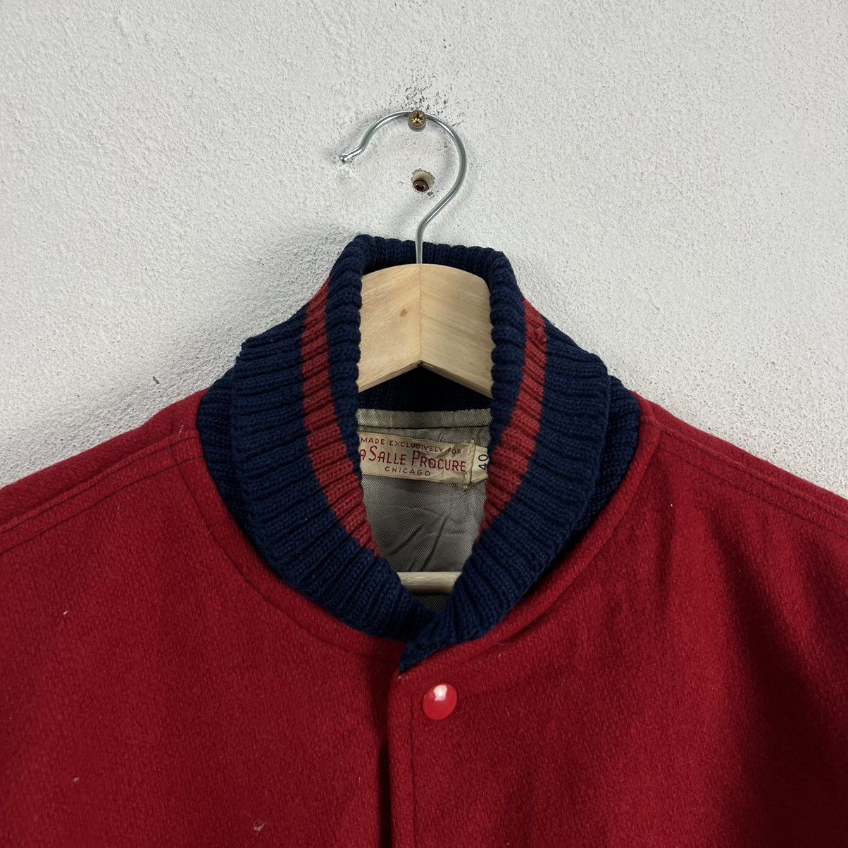 Japanese Brand VINTAGE VARSITY JACKET LA SALLE CHRISTIAN BROTHERS LEATHER Size US M / EU 48-50 / 2 - 5 Thumbnail