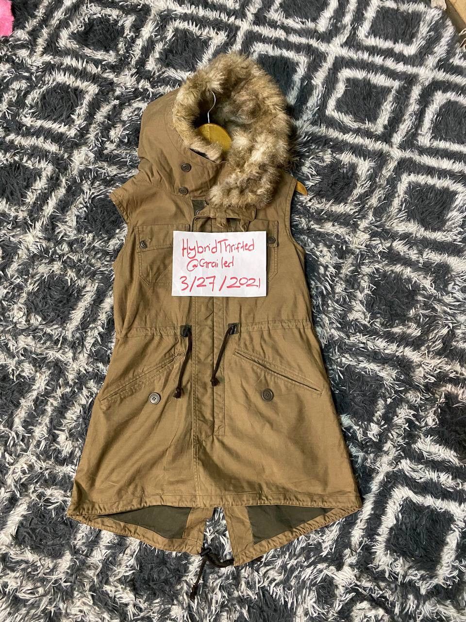 Japanese Brand Blanc Bosque Rabbit Fur Sleeveless Parka Jacket Size US M / EU 48-50 / 2 - 9 Thumbnail