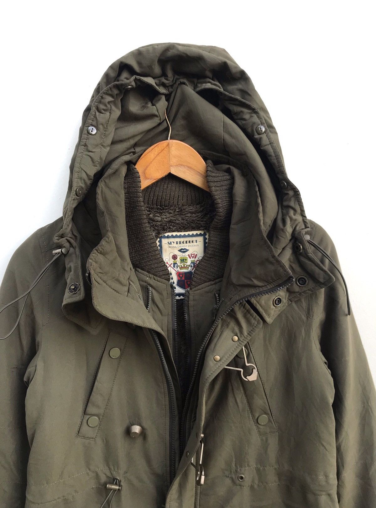 Designer × Japanese Brand Japanese Brand Sly Products Green Hoodie Parka Jacket Size US XS / EU 42 / 0 - 3 Thumbnail