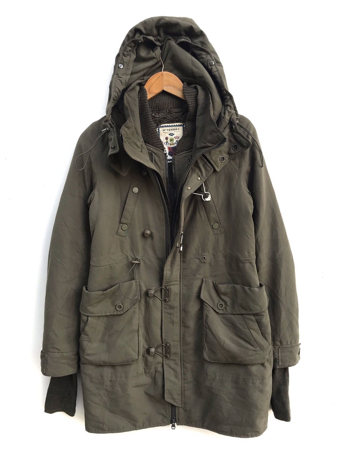 Designer × Japanese Brand Japanese Brand Sly Products Green Hoodie Parka Jacket Size US XS / EU 42 / 0 - 1 Thumbnail
