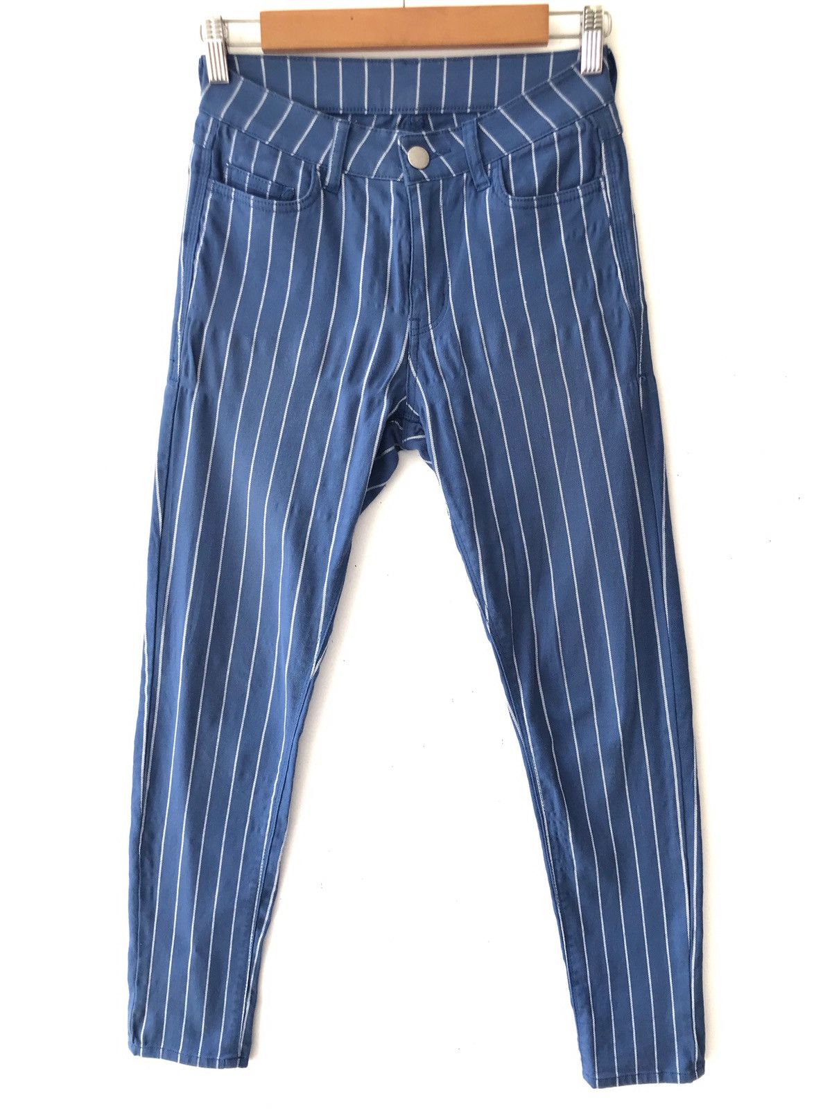LOWRYS FARM Japanese Brand LOWRY FARM Stripes Skinny Jeans Size US 26 / EU 42 - 2 Thumbnail