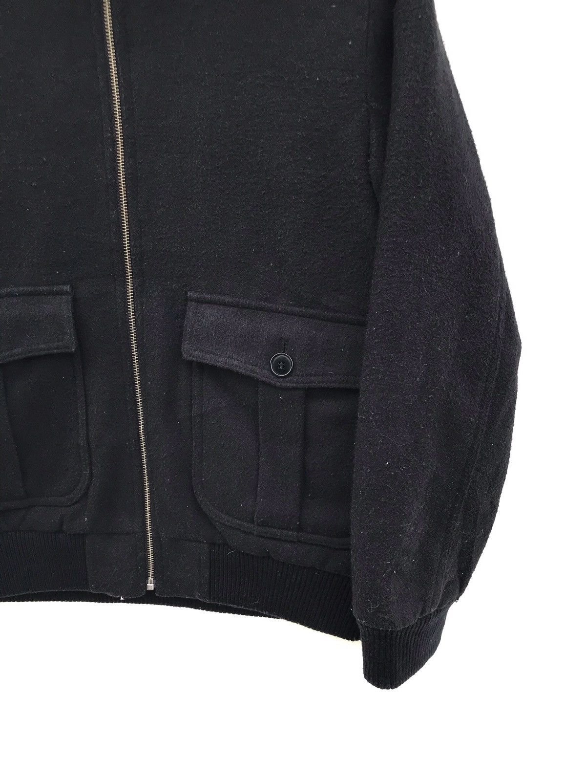 Global Work × Japanese Brand Japanese Brand Global Work Heavy Wool Hoodie Zipper Jacket Size US S / EU 44-46 / 1 - 3 Thumbnail