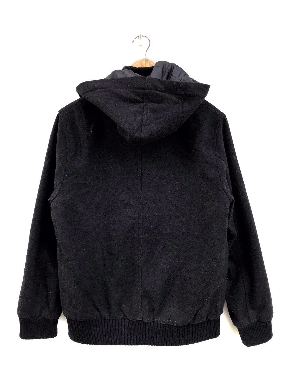 Global Work × Japanese Brand Japanese Brand Global Work Heavy Wool Hoodie Zipper Jacket Size US S / EU 44-46 / 1 - 2 Thumbnail