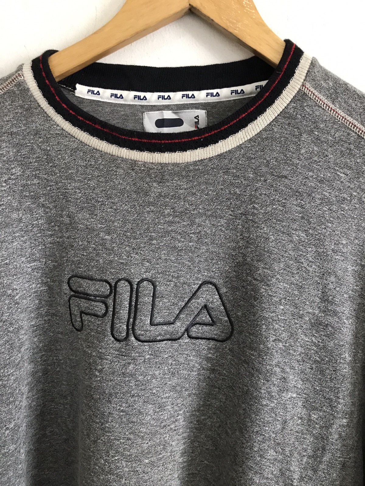 Fila Fila Front Spell Out Big Logo Crewneck Sweatshirt Size US L / EU 52-54 / 3 - 3 Thumbnail