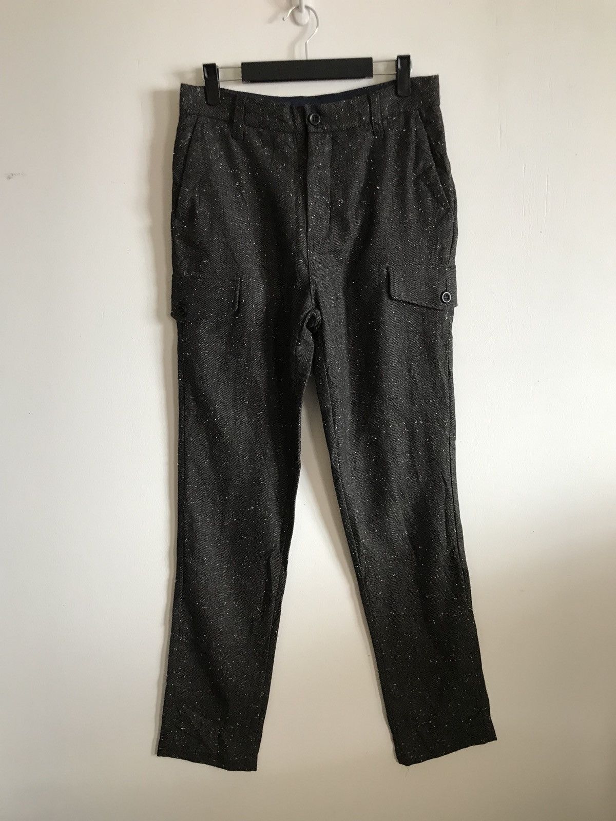 image of Herringbone Japan Brand Request Made In Japan Boiled Wool Cargo in Grey, Men's (Size 29)