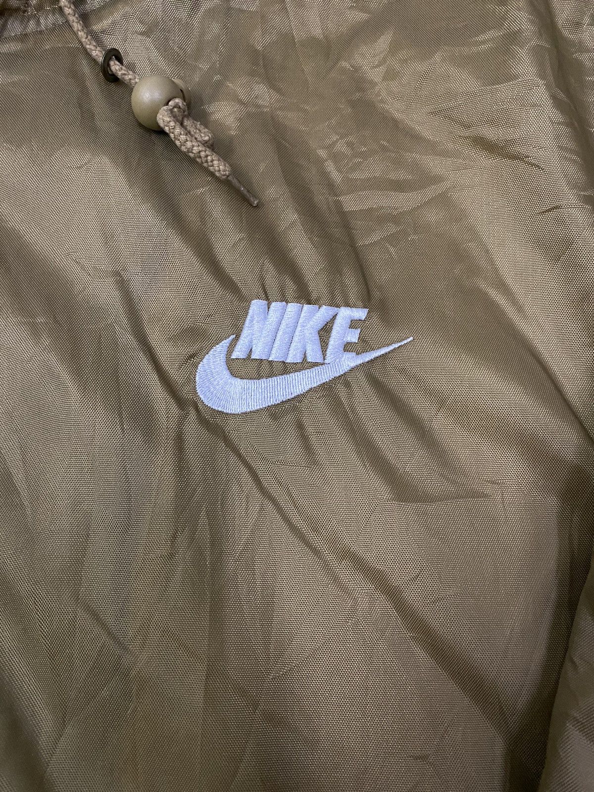 Nike × Vintage Vintage 90s Nike Swoosh Lined Sherpa Hoodie Parka Size US XL / EU 56 / 4 - 5 Thumbnail