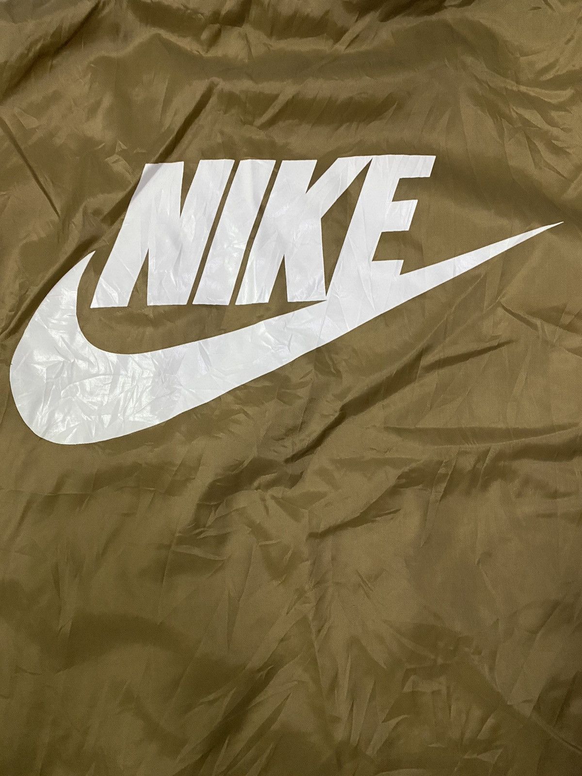 Nike × Vintage Vintage 90s Nike Swoosh Lined Sherpa Hoodie Parka Size US XL / EU 56 / 4 - 4 Thumbnail