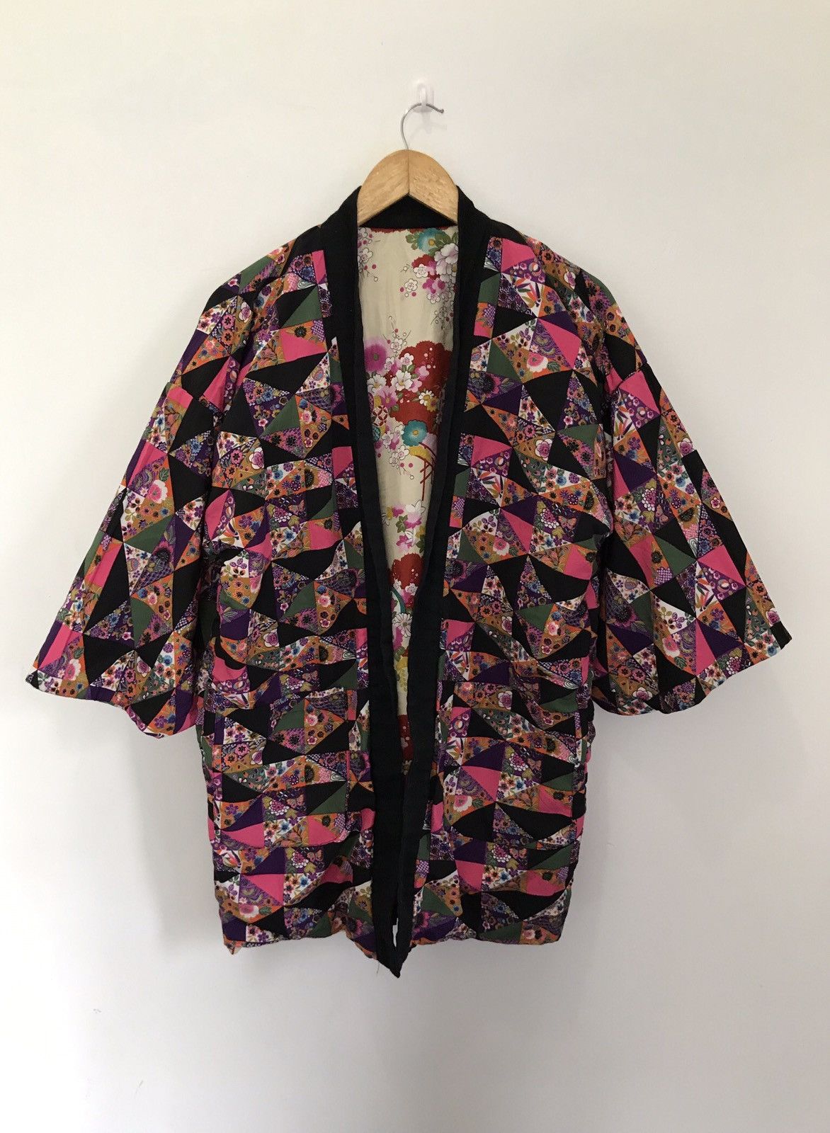Vintage Japanese Traditional Multicolour Hanten Kimono