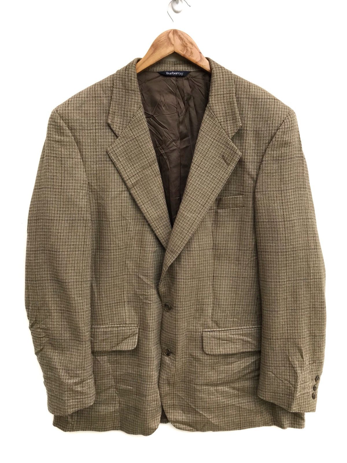 Burberry × Vintage Vintage Burberry’s Houndstooth Checked Pure New Wool jacket Size US M / EU 48-50 / 2 - 1 Thumbnail