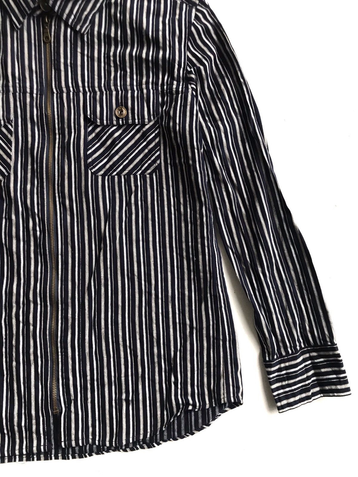 Japanese Brand Japanese Brand Villand Horizantaly Stripes Zipper jacket Size US L / EU 52-54 / 3 - 4 Thumbnail