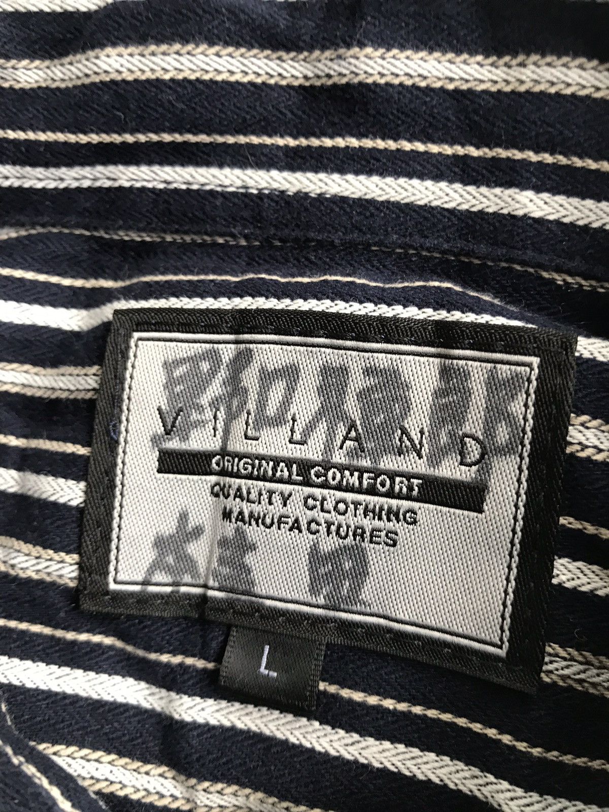 Japanese Brand Japanese Brand Villand Horizantaly Stripes Zipper jacket Size US L / EU 52-54 / 3 - 9 Thumbnail