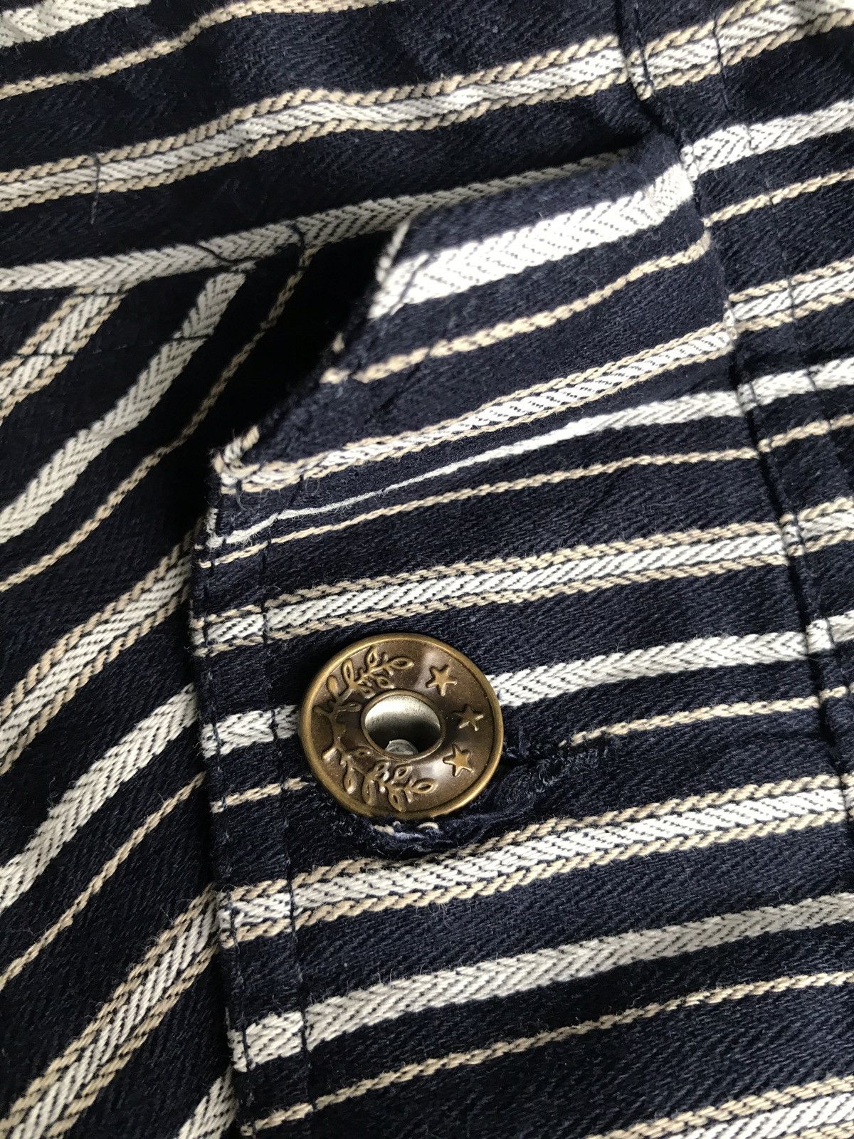 Japanese Brand Japanese Brand Villand Horizantaly Stripes Zipper jacket Size US L / EU 52-54 / 3 - 6 Thumbnail