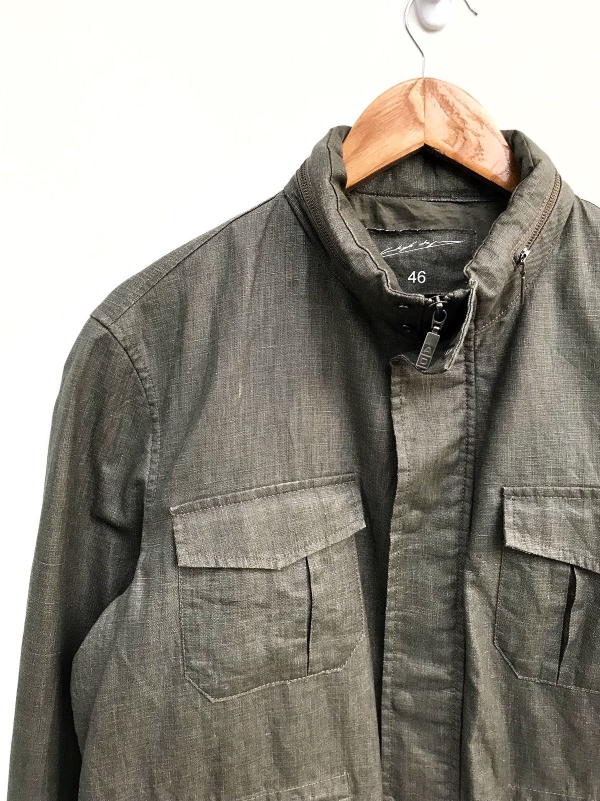 Designer Adolfo Dominguez Military Army Zipper Lightweight Jacket Size US S / EU 44-46 / 1 - 4 Thumbnail