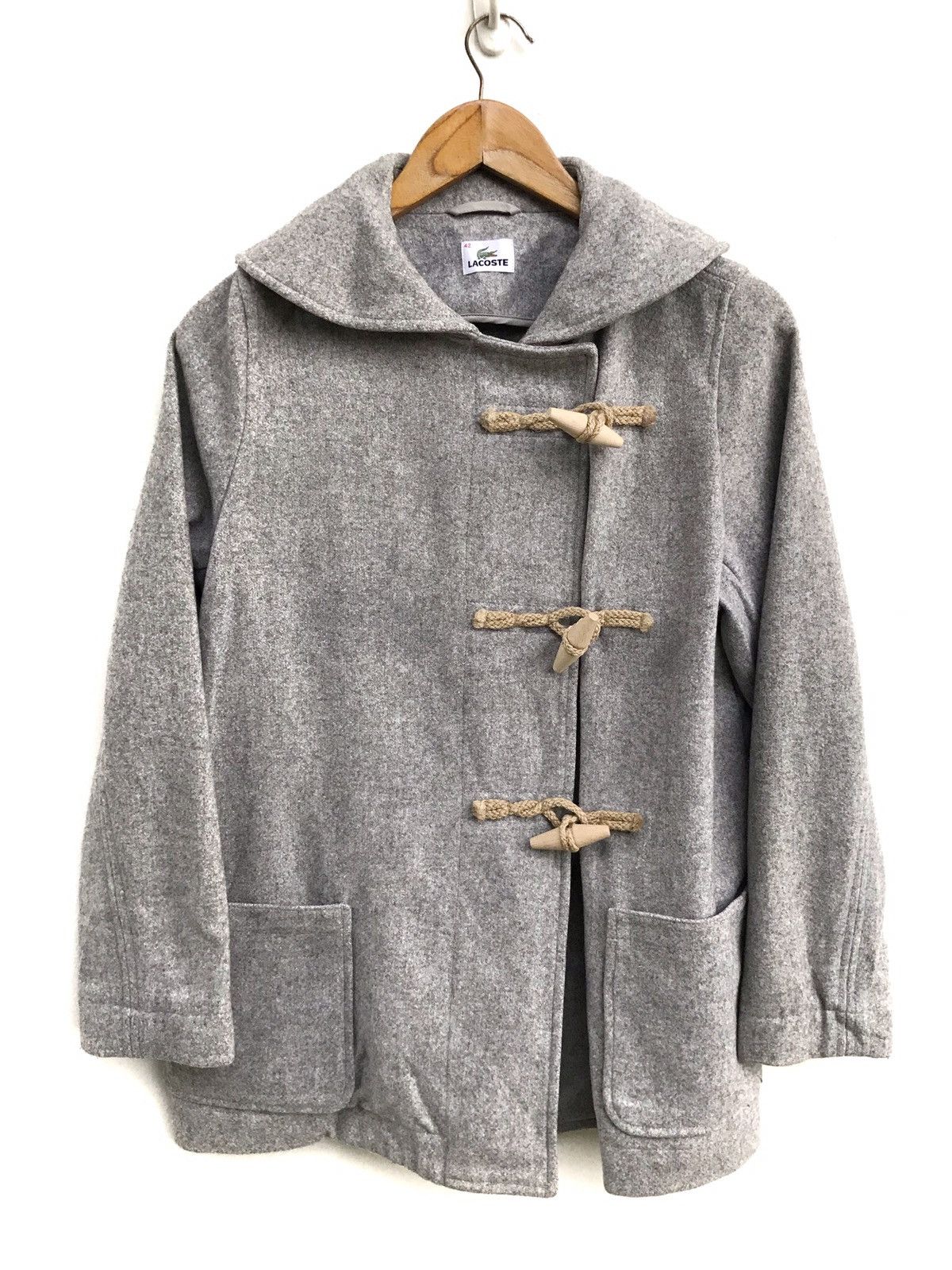 Lacoste Lacoste Automne Hiver Wool Duffle Coat Jacket Size US S / EU 44-46 / 1 - 1 Thumbnail