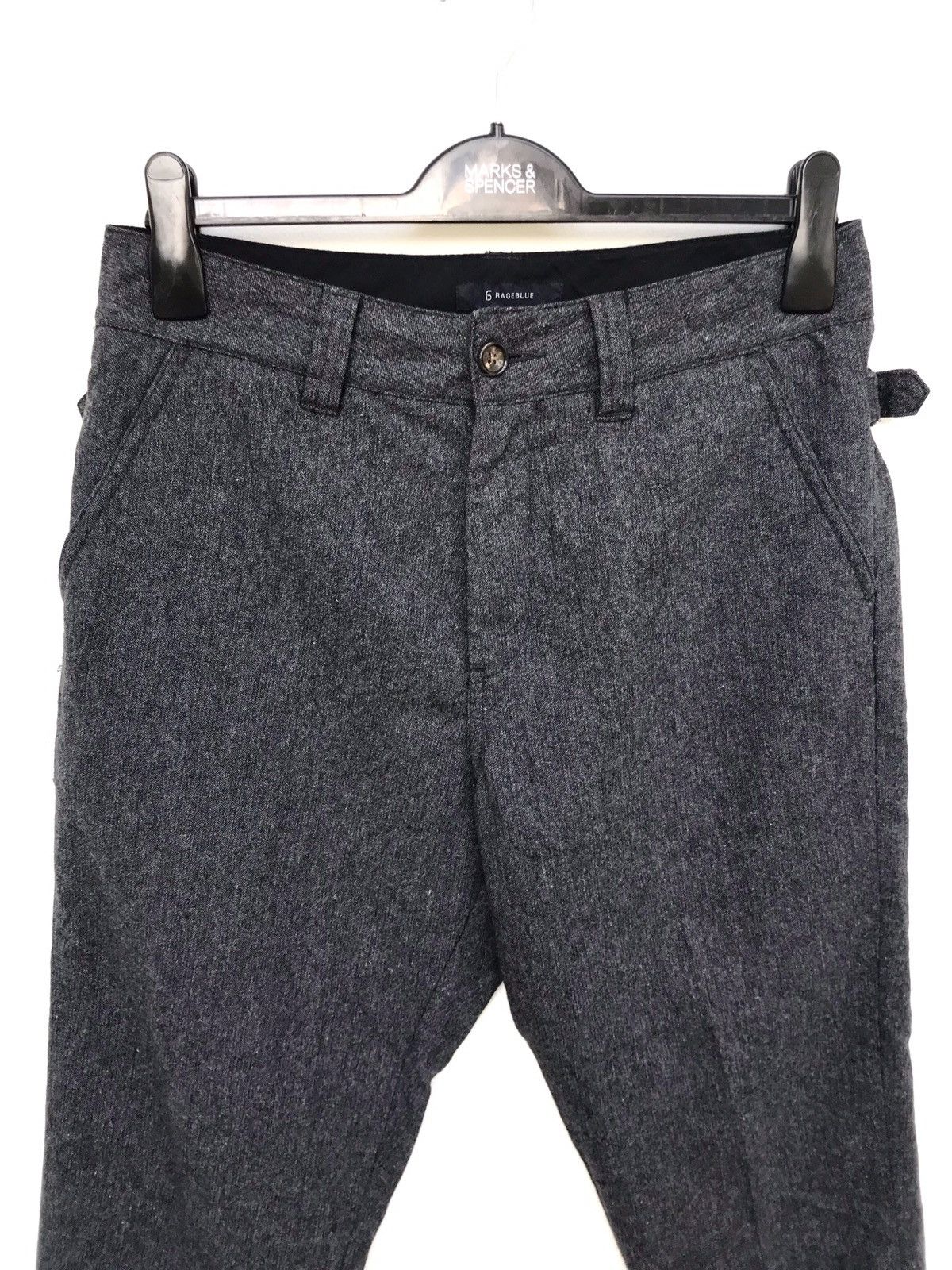 Japanese Brand × RAGEBLUE Japanese Brand Rageblue Grey Wool Pants Size US 27 - 3 Thumbnail