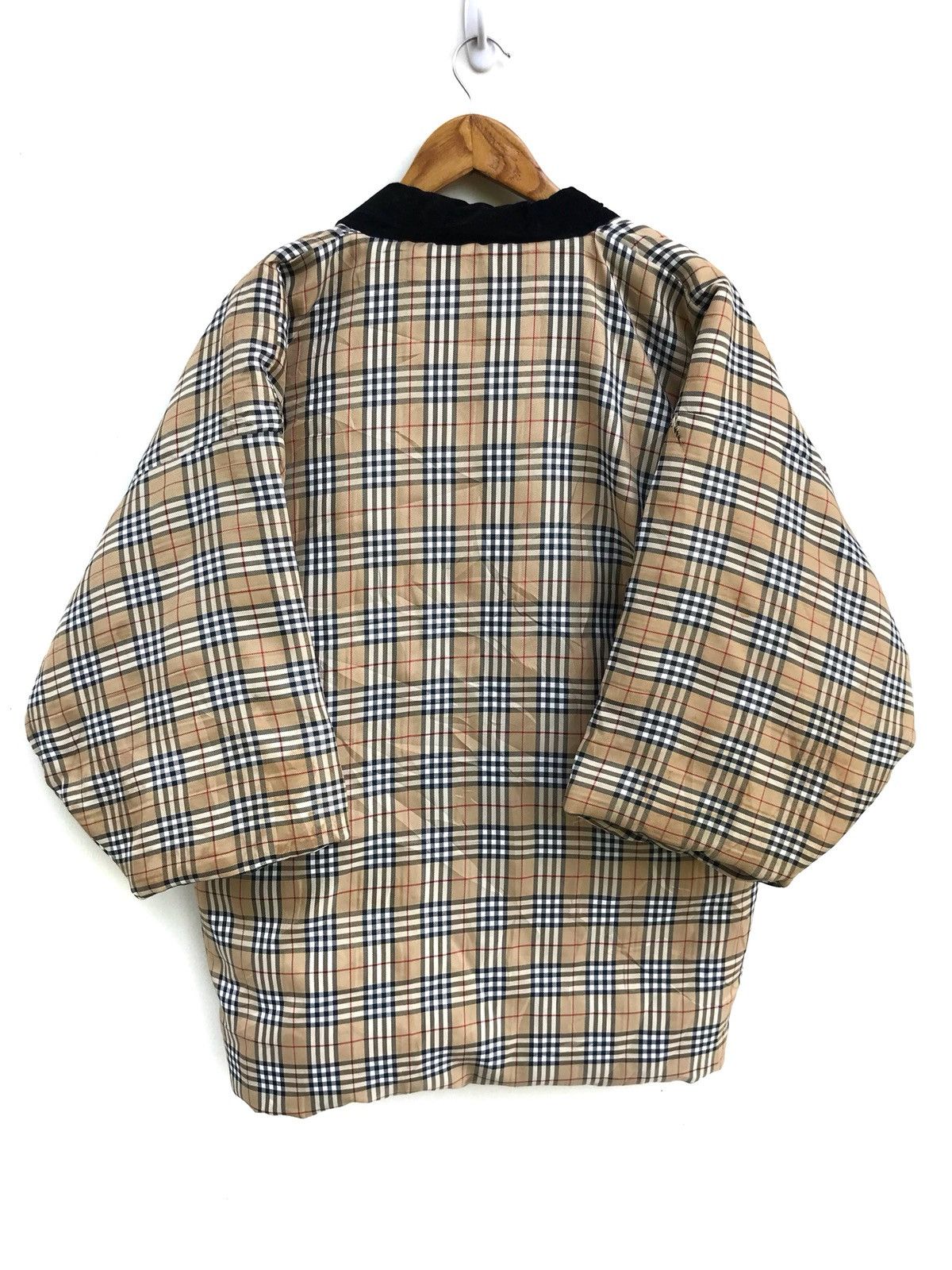 Japanese Brand × Vintage Japanese Handmade Kimono Quilted Nova Check Plaid Tartan Size US M / EU 48-50 / 2 - 1 Thumbnail