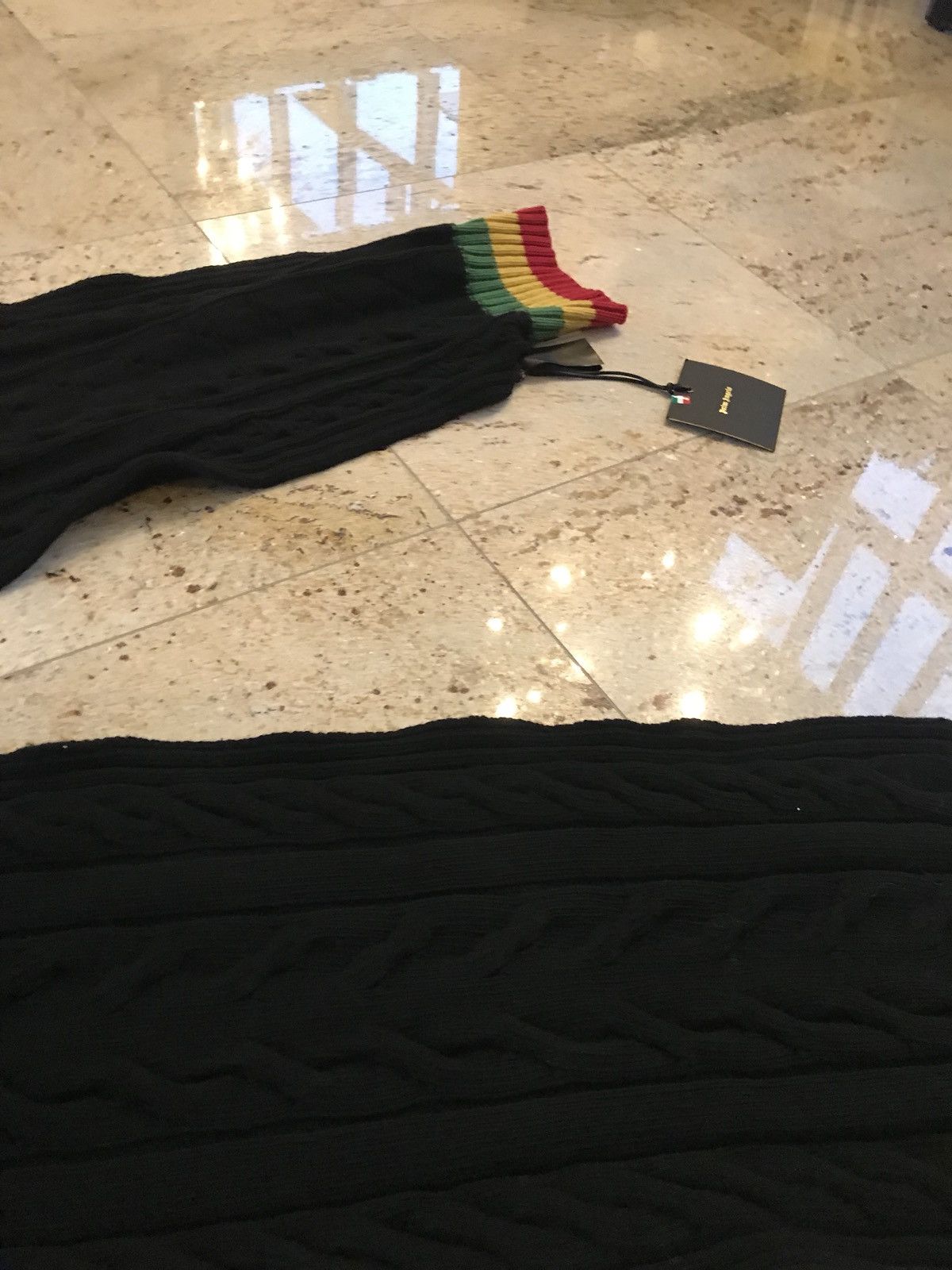 Palm Angels Long Black Wool Cable Knit Scarf Size ONE SIZE - 8 Thumbnail