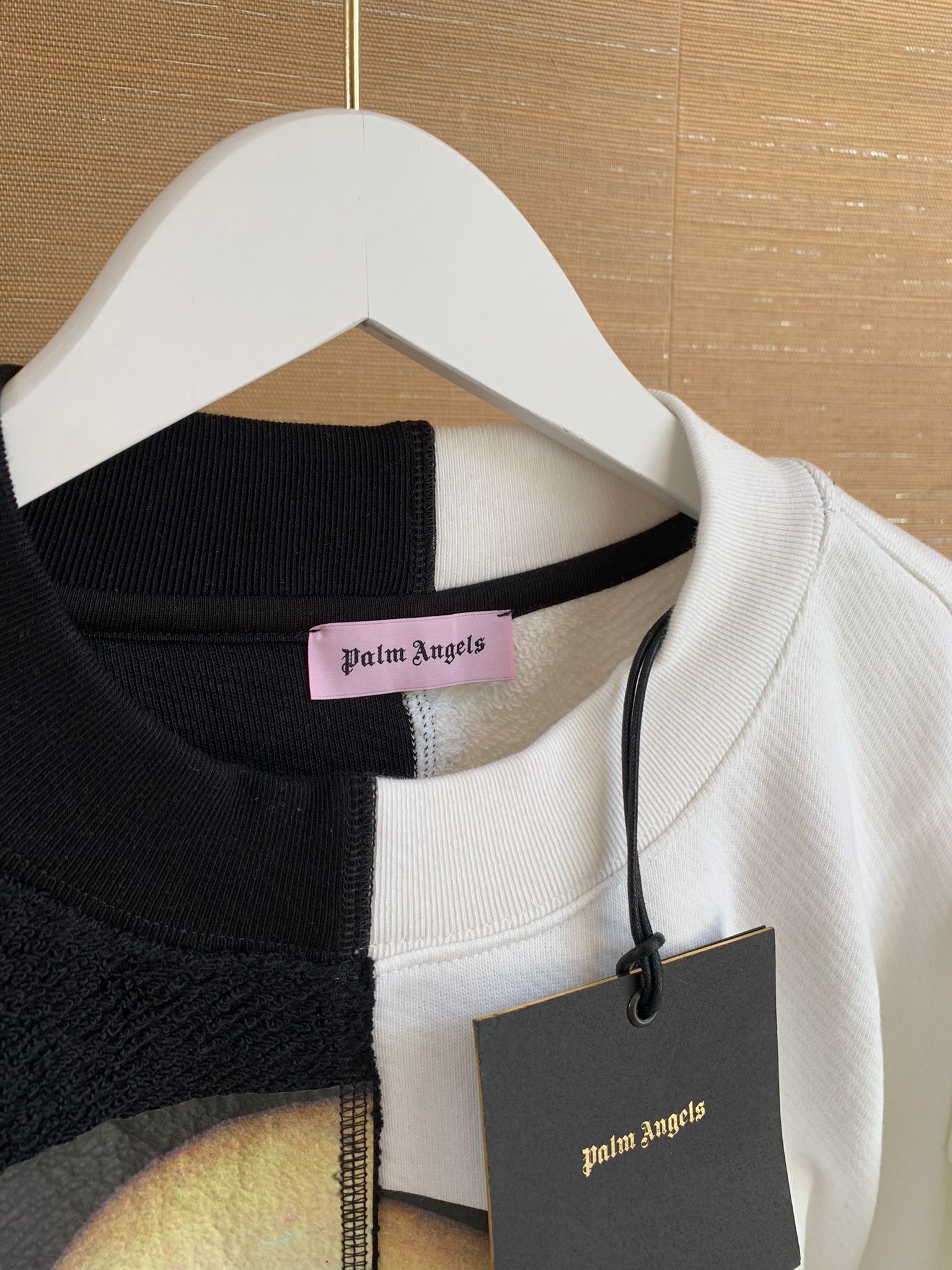 Palm Angels Split MJ Cropped Crew Neck in Black / Ivory Size US S / EU 44-46 / 1 - 8 Thumbnail