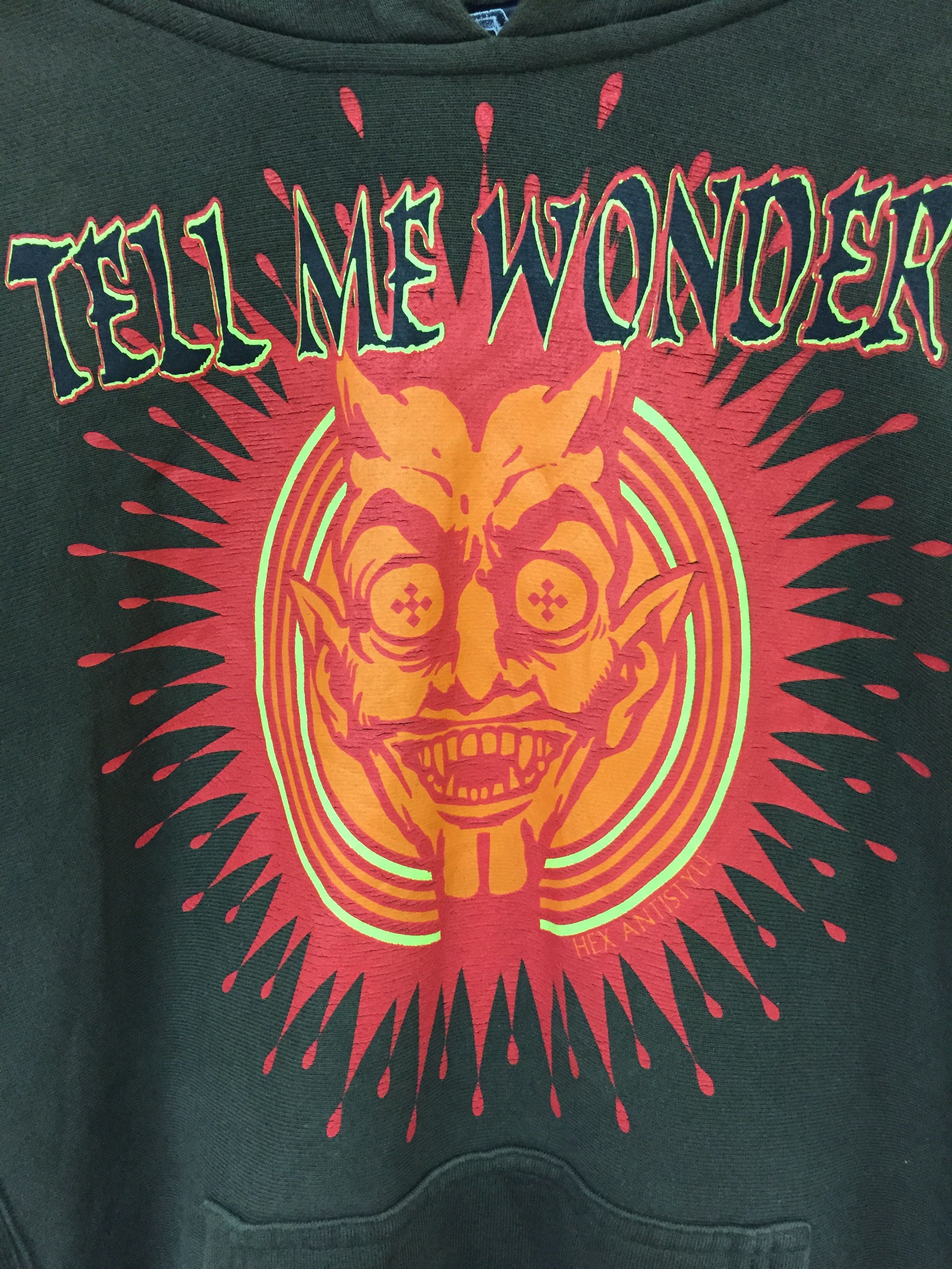 Hex Antistyle Vtg Hex Anti style Japanese Brands demon face hoodie Size US M / EU 48-50 / 2 - 7 Thumbnail