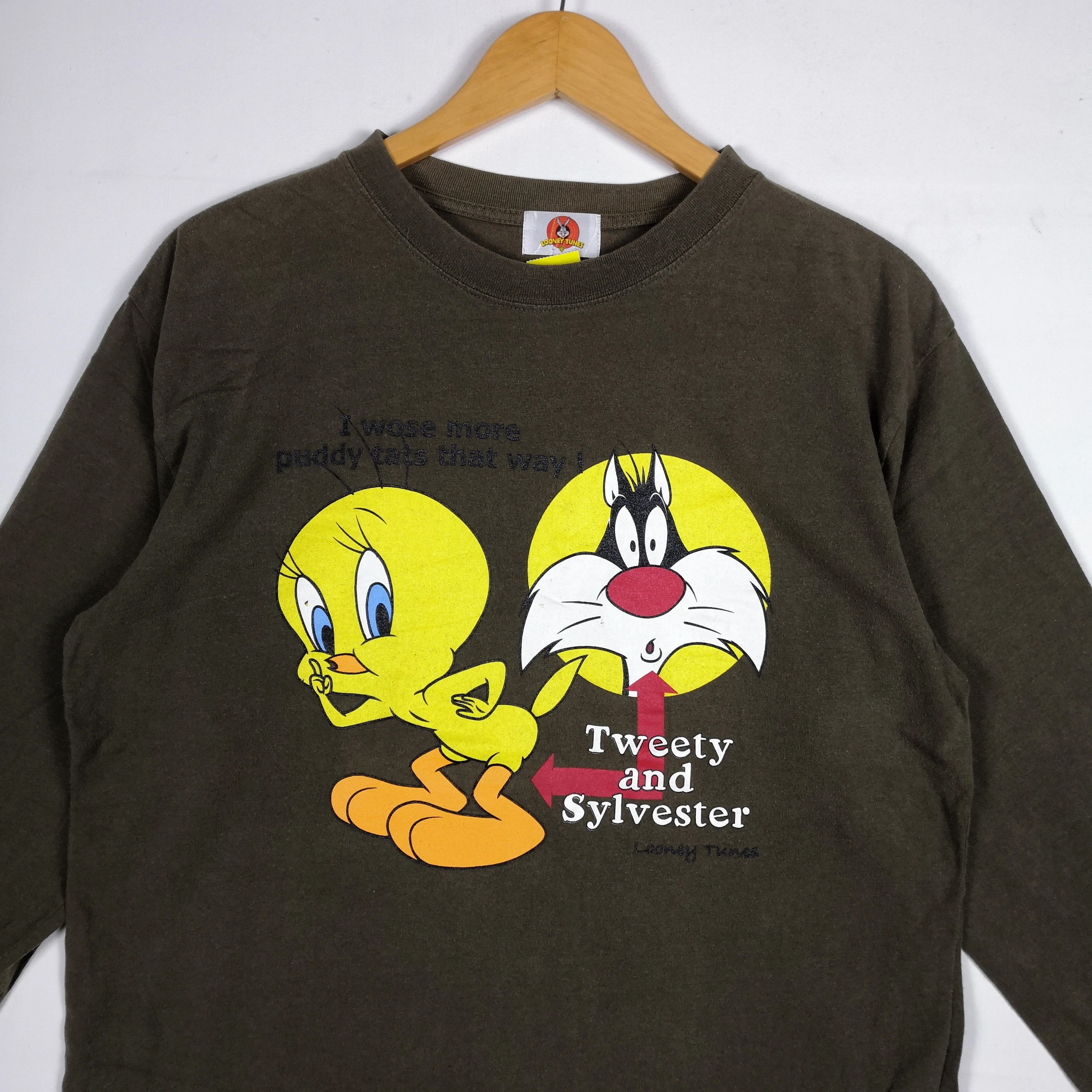 Cartoon Network Warner Bros T Shirt Cartoon Sylvester Tweety Cartoon Tees Size US L / EU 52-54 / 3 - 5 Thumbnail