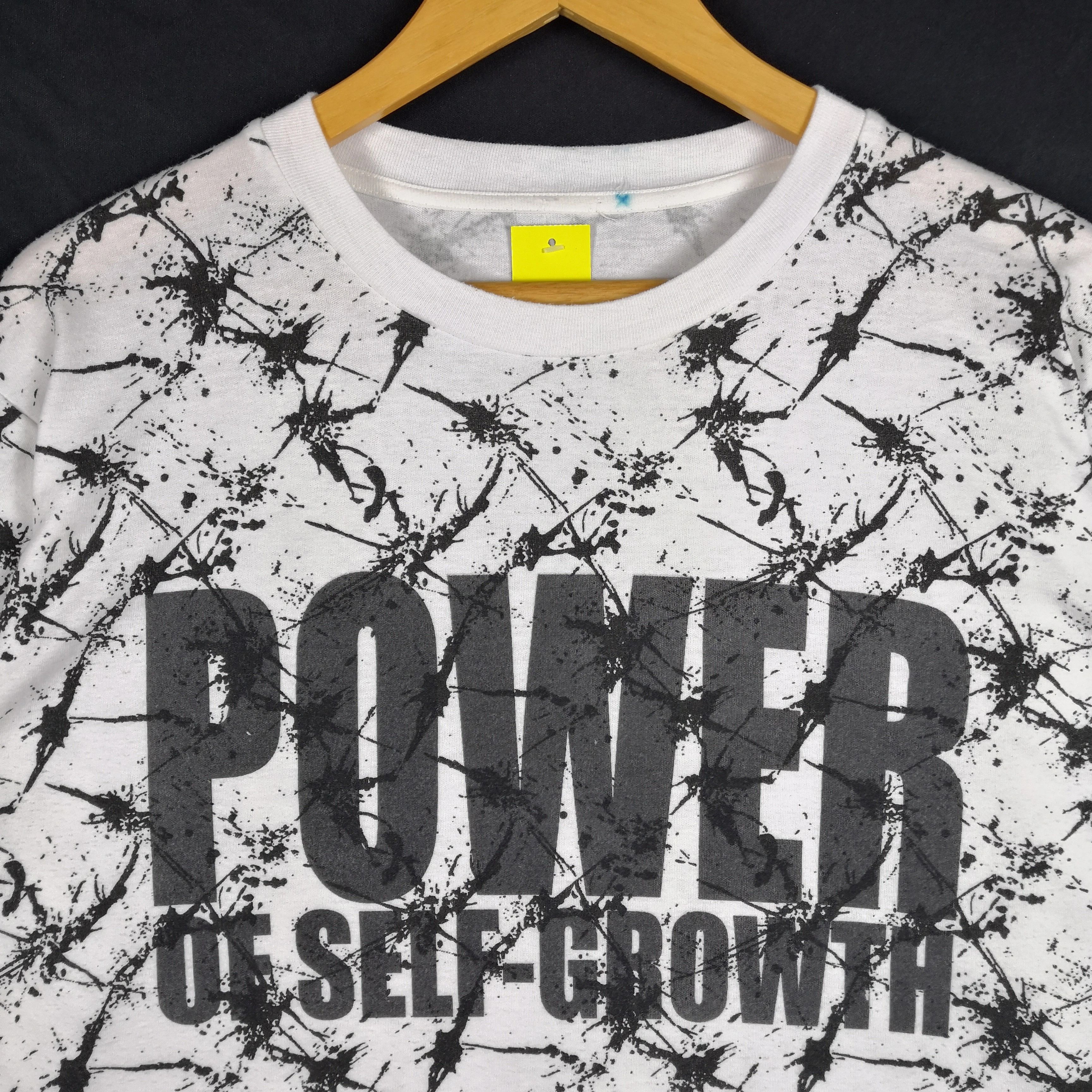 Japanese Brand Vintage Power Self Growth T Shirt Travis Vibes Tees BS18456 Size US L / EU 52-54 / 3 - 4 Thumbnail