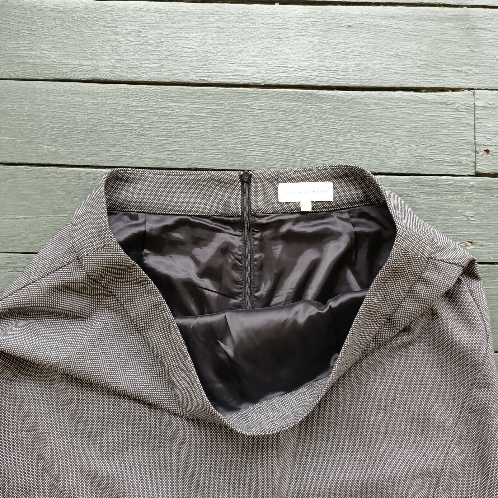 Designer Veronika Maine Pencil Oxford Midi Skirt Size 14 Size 32" / US 10 / IT 46 - 6 Thumbnail