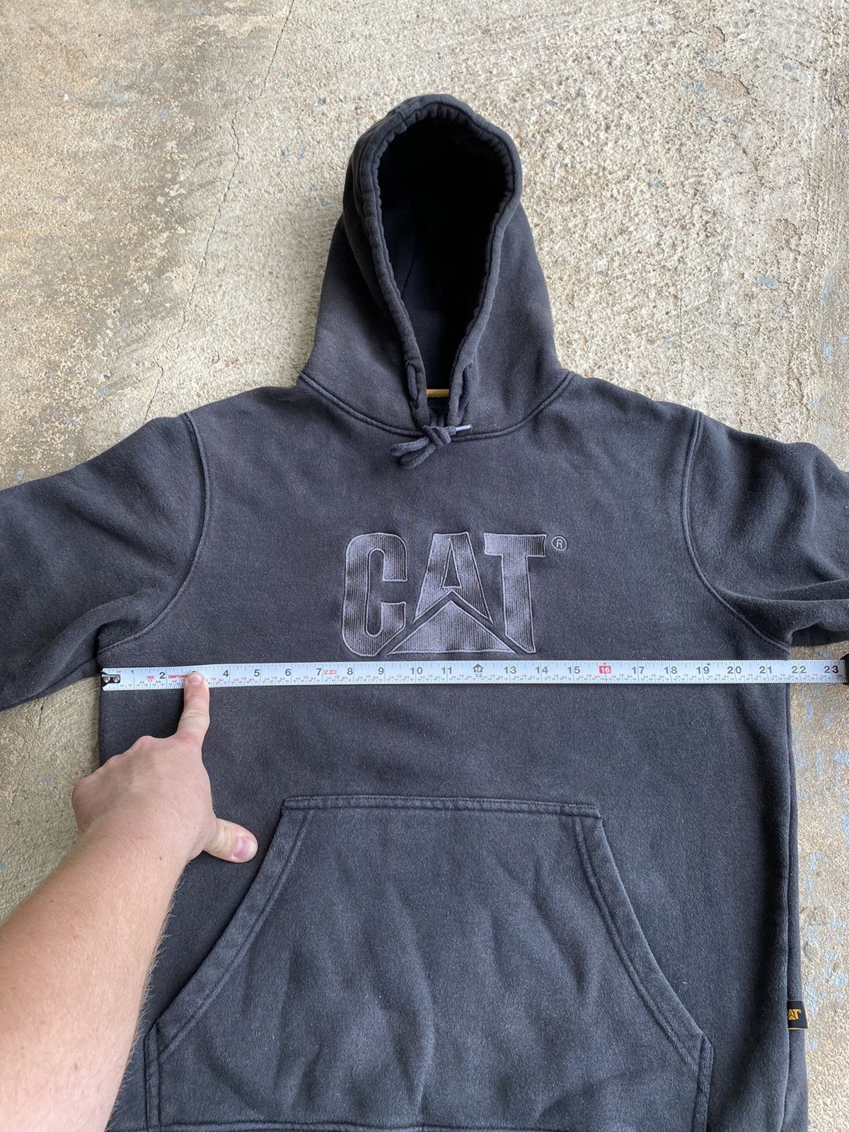 Caterpillar × Vintage Vintage CAT Faded Workwear Hoodie Size US M / EU 48-50 / 2 - 10 Thumbnail