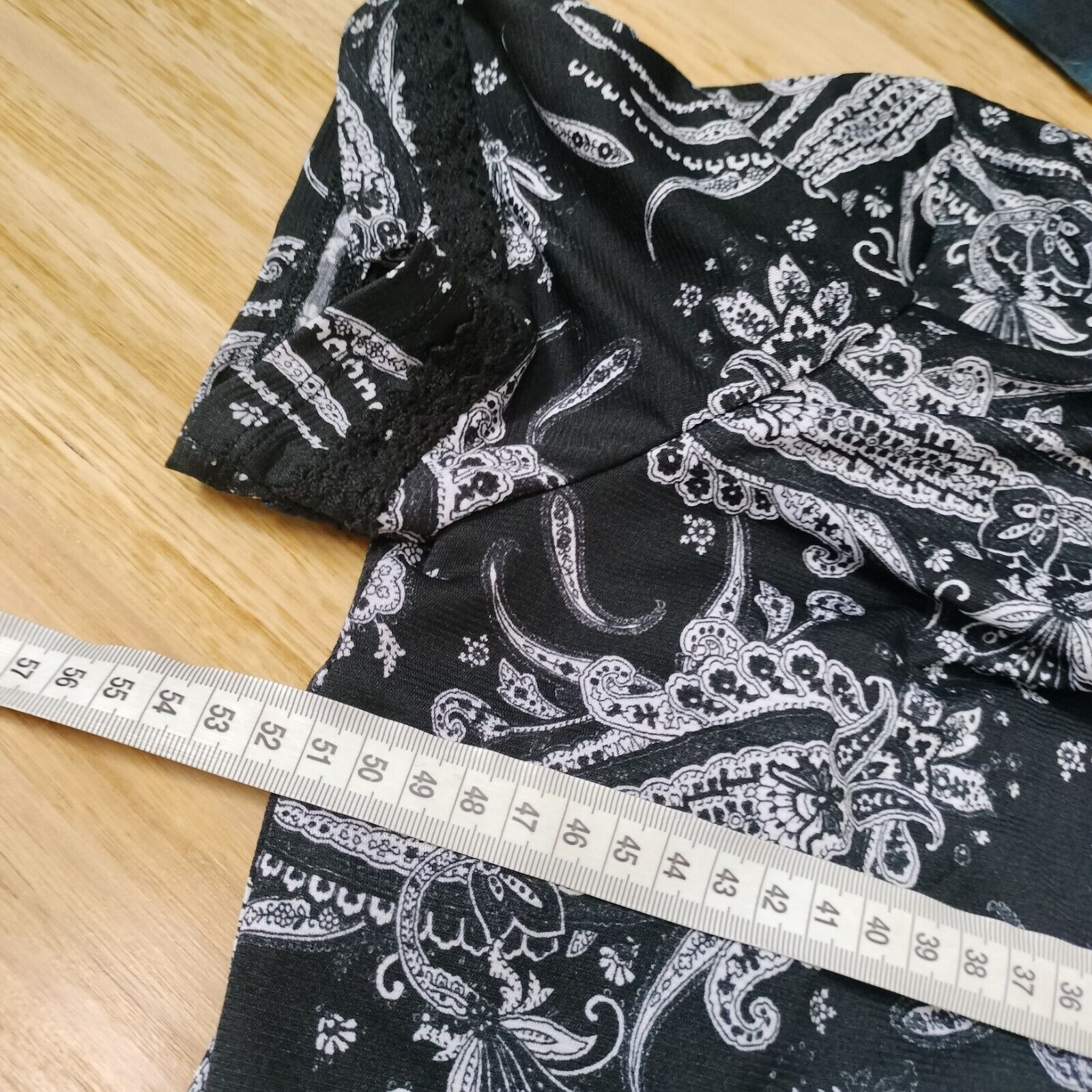 Vintage Vintage Y2K Dress Black White Babydoll Mini Paisley Mesh Size M / US 6-8 / IT 42-44 - 11 Thumbnail