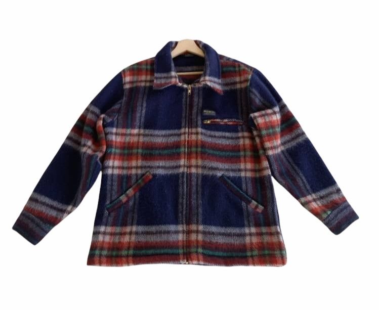 Flannel × Oshkosh × Vintage Vintage Oshkosh B'Gosh Plaid Tartan Wools Jacket Size US M / EU 48-50 / 2 - 1 Thumbnail