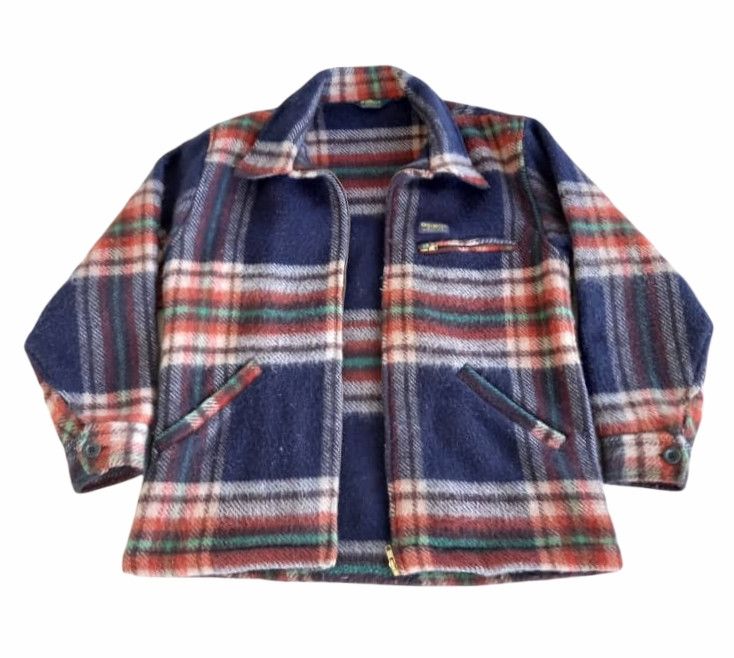 Flannel × Oshkosh × Vintage Vintage Oshkosh B'Gosh Plaid Tartan Wools Jacket Size US M / EU 48-50 / 2 - 9 Thumbnail